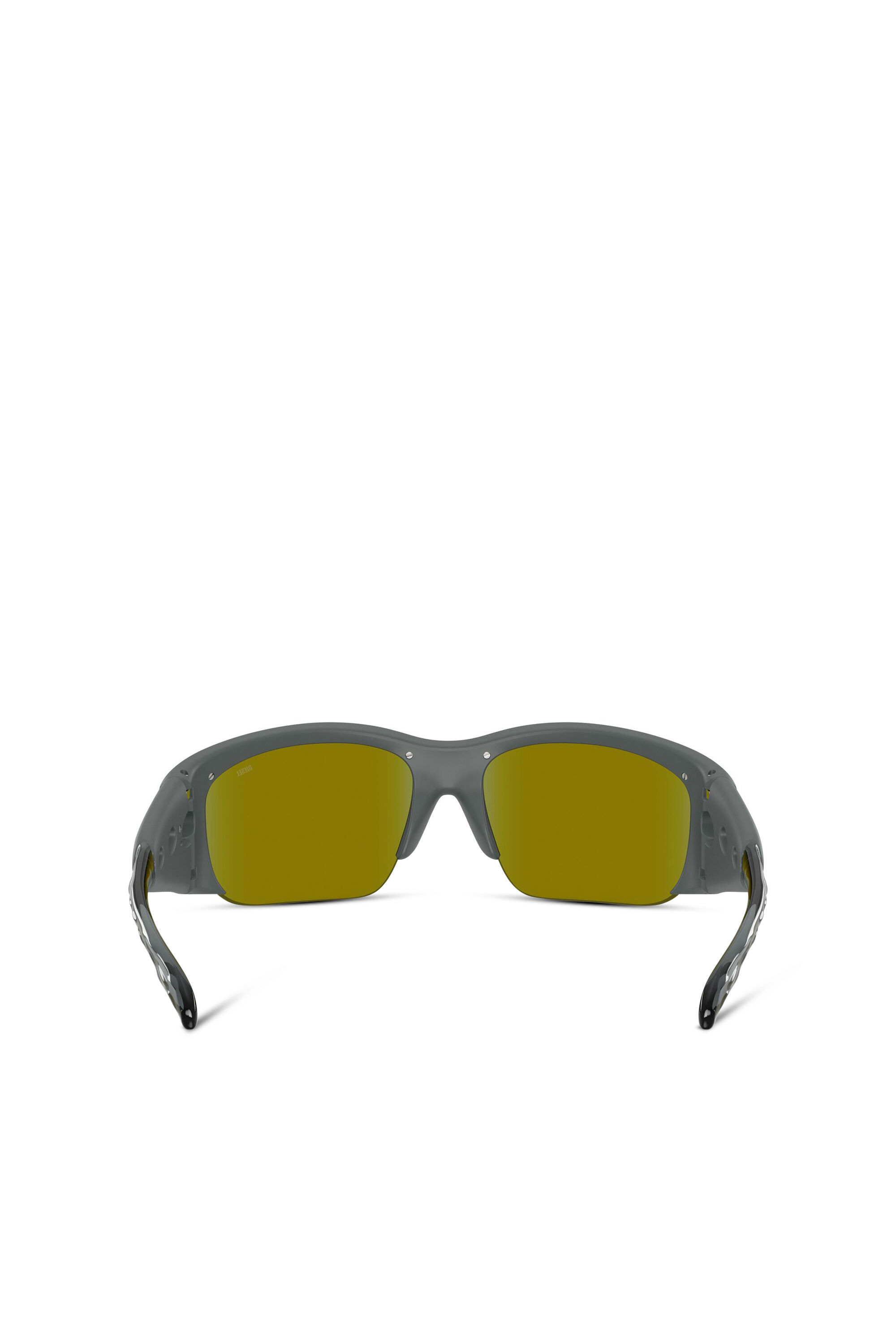 Diesel - 0DL3016U, Unisex's Wrap-around shape sunglasses in ブラック/ブルー - 3