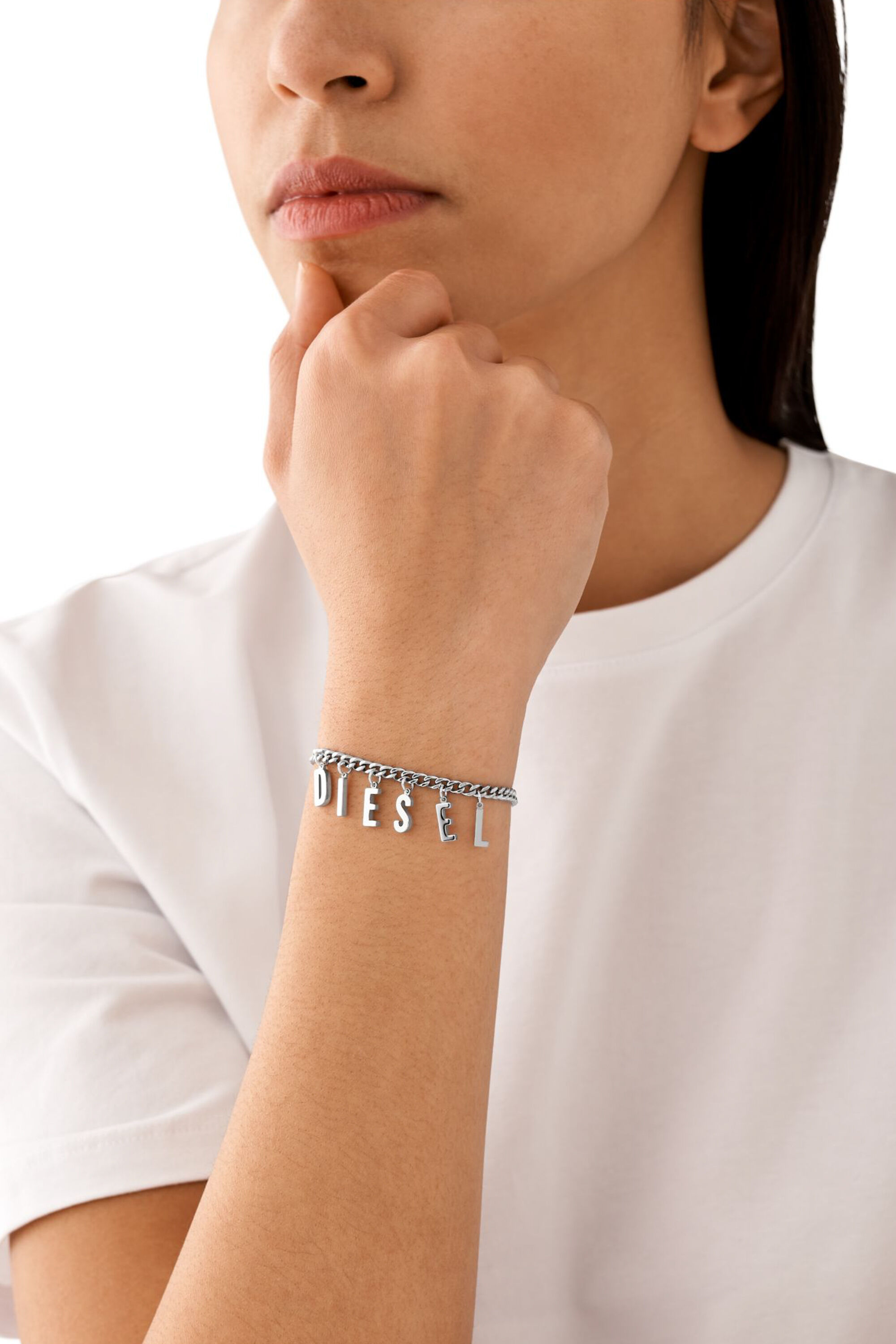 Diesel - DX1493, Unisex's Stainless steel chain bracelet/anklet in シルバー - 4