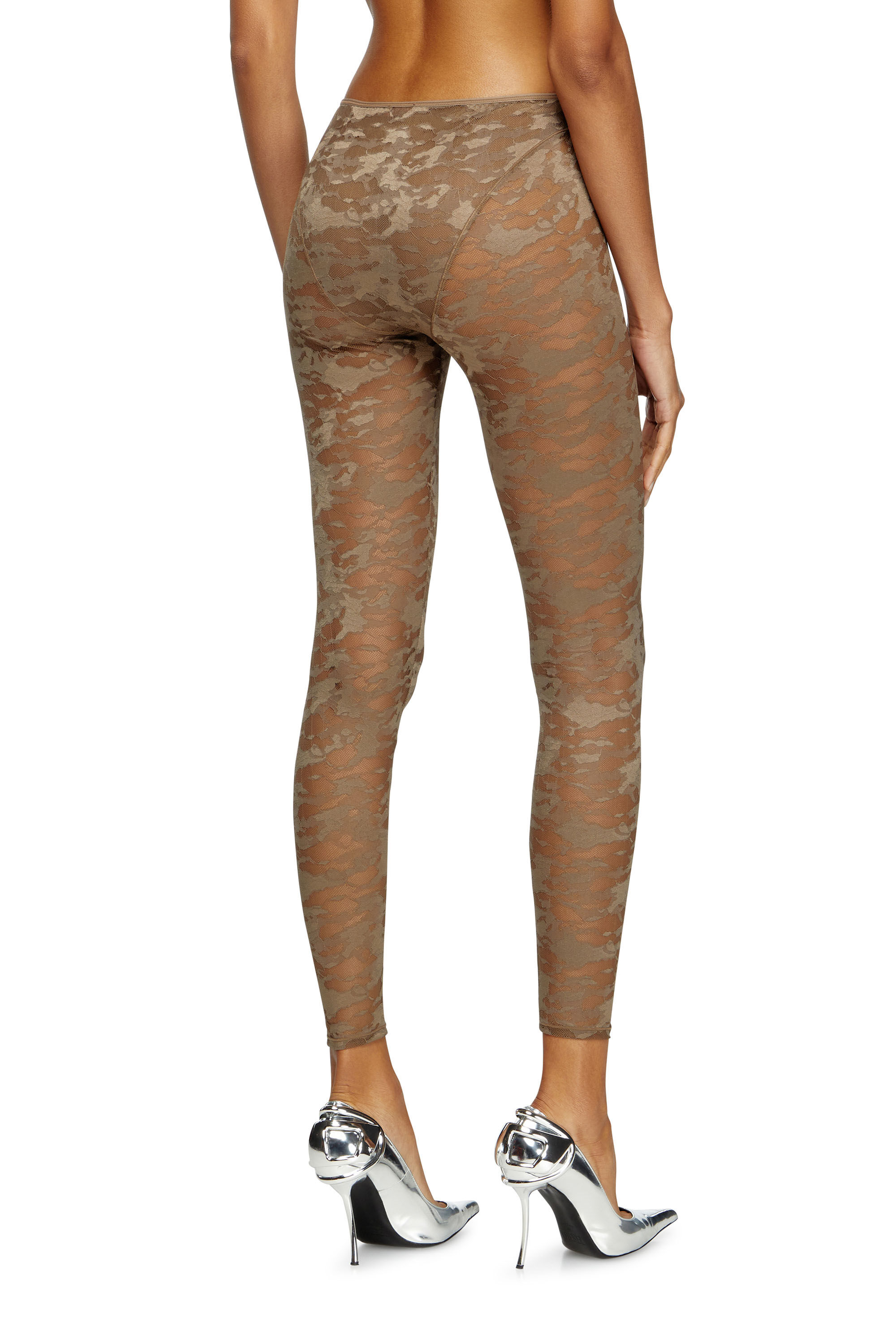 Diesel - CLAIRE-UTLT, Female's Camo lace leggings in ブラウン - 4
