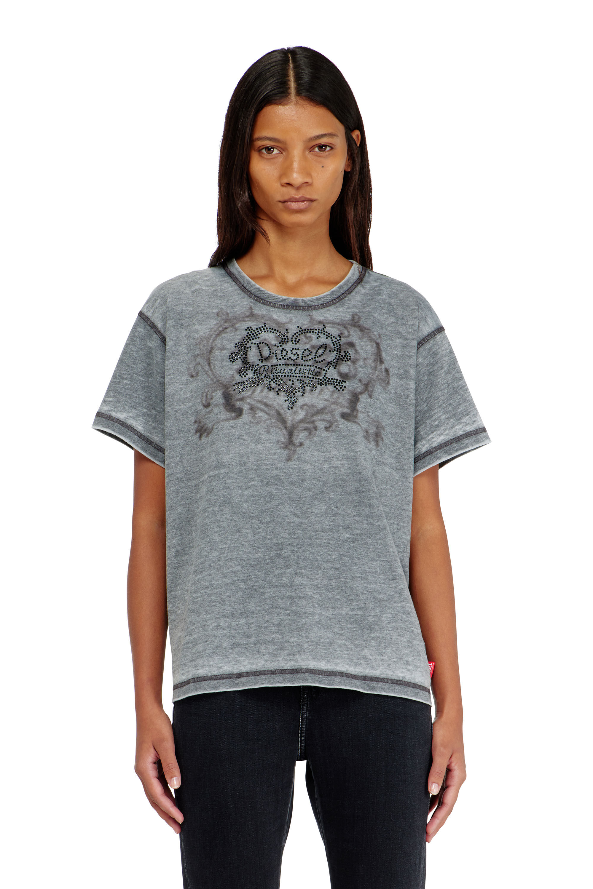 Diesel - T-NORMY-AA5, Female's Tシャツ in グレー - 3