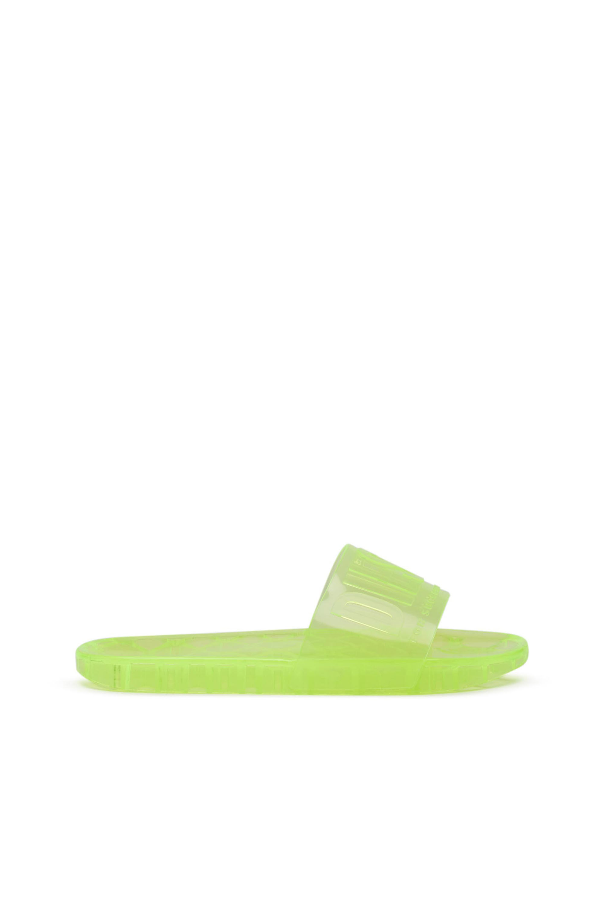 Diesel - SA-KARAIBI GL X, Female's PVC ネオン フラットサンダル - Sa-Karaibi Gl X in 蛍光イエロー - 1