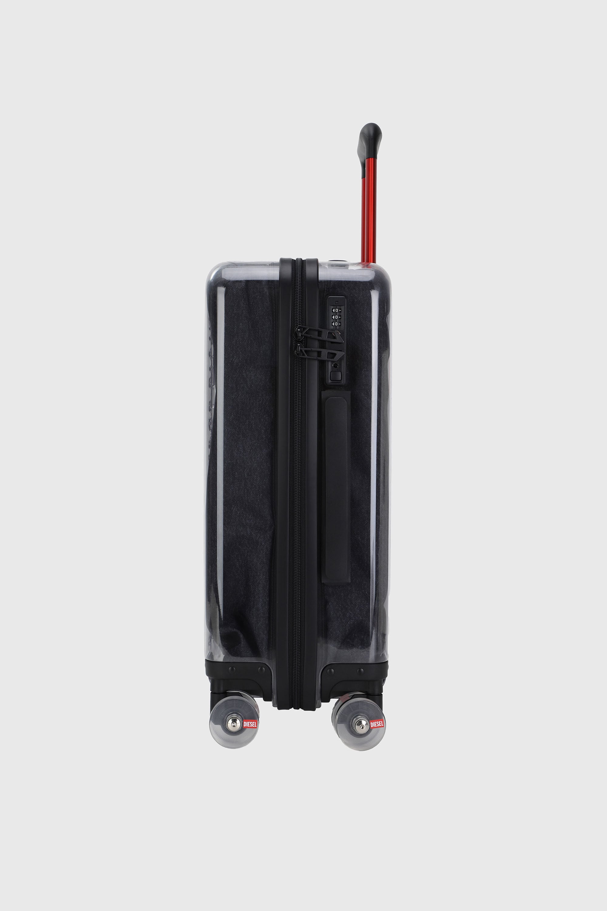 Diesel - LU0036 HARD LUGGAGE - DSL009, Unisex's Transparent logo suitcase size S in ブラック - 3