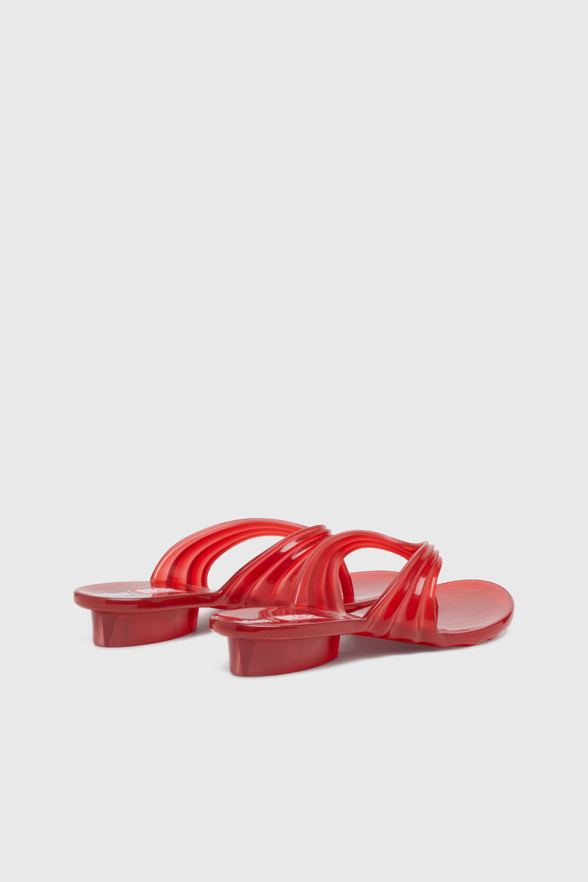 Diesel - MELISSA QUANTUM THONG, Female's Sculptural flip-flops in Melflex&reg; in レッド - 4