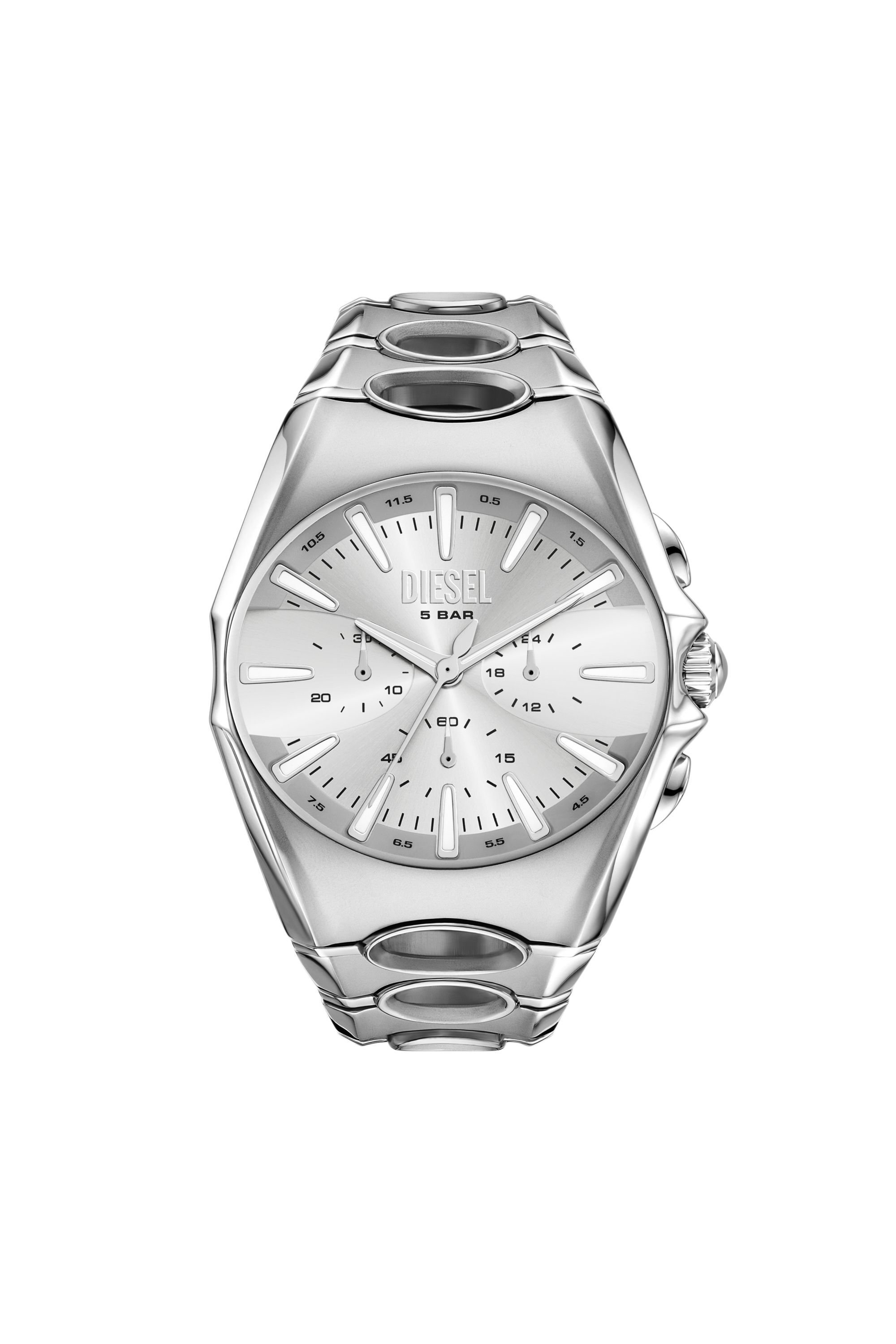 Diesel - DZ4694 WATCH, Male's D-Curve stainless steel watch in シルバー - 1