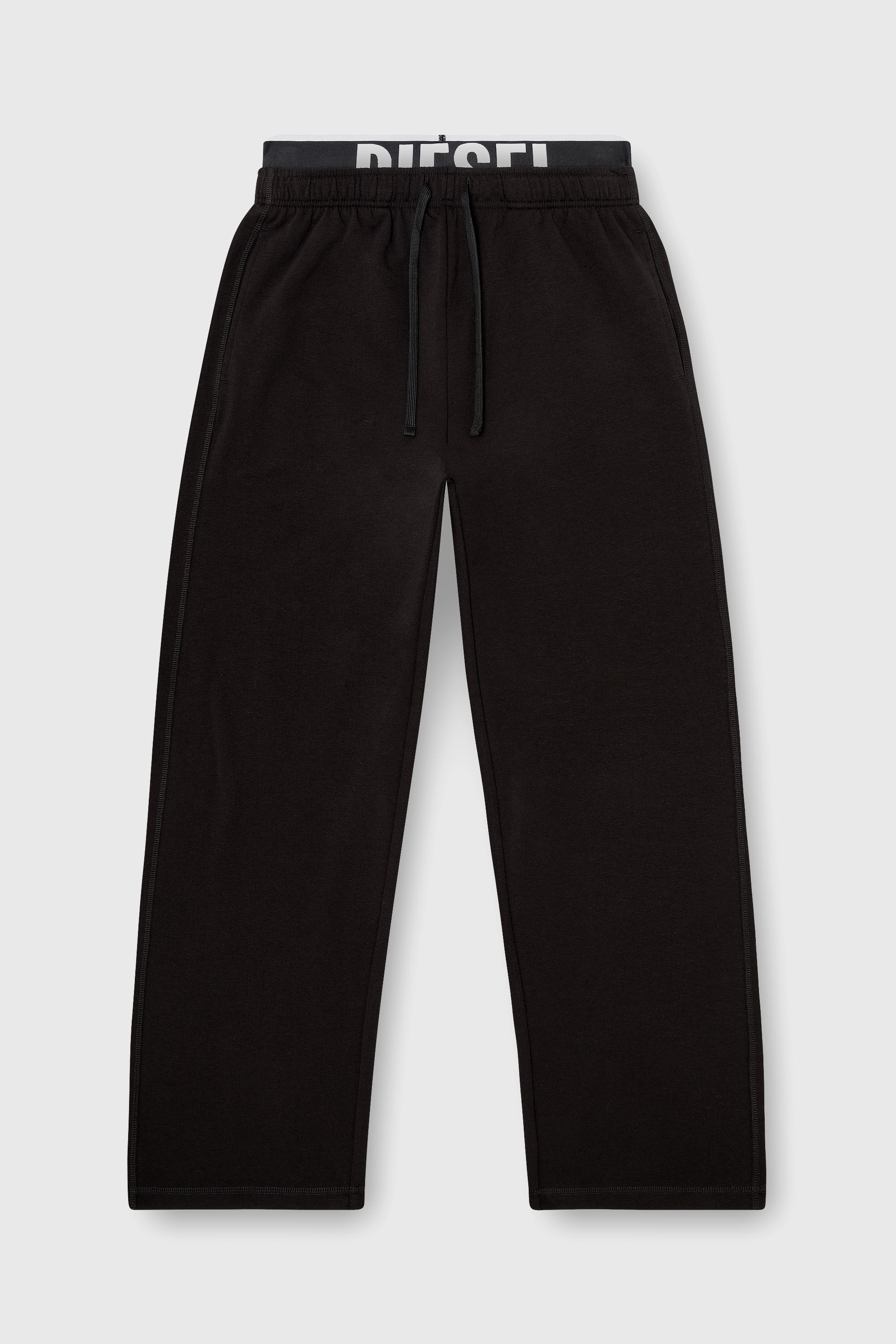 Diesel - BRADLEY-D-POP, Male's Cotton sweatpants with Diesel logo waistband in ブラック - 4