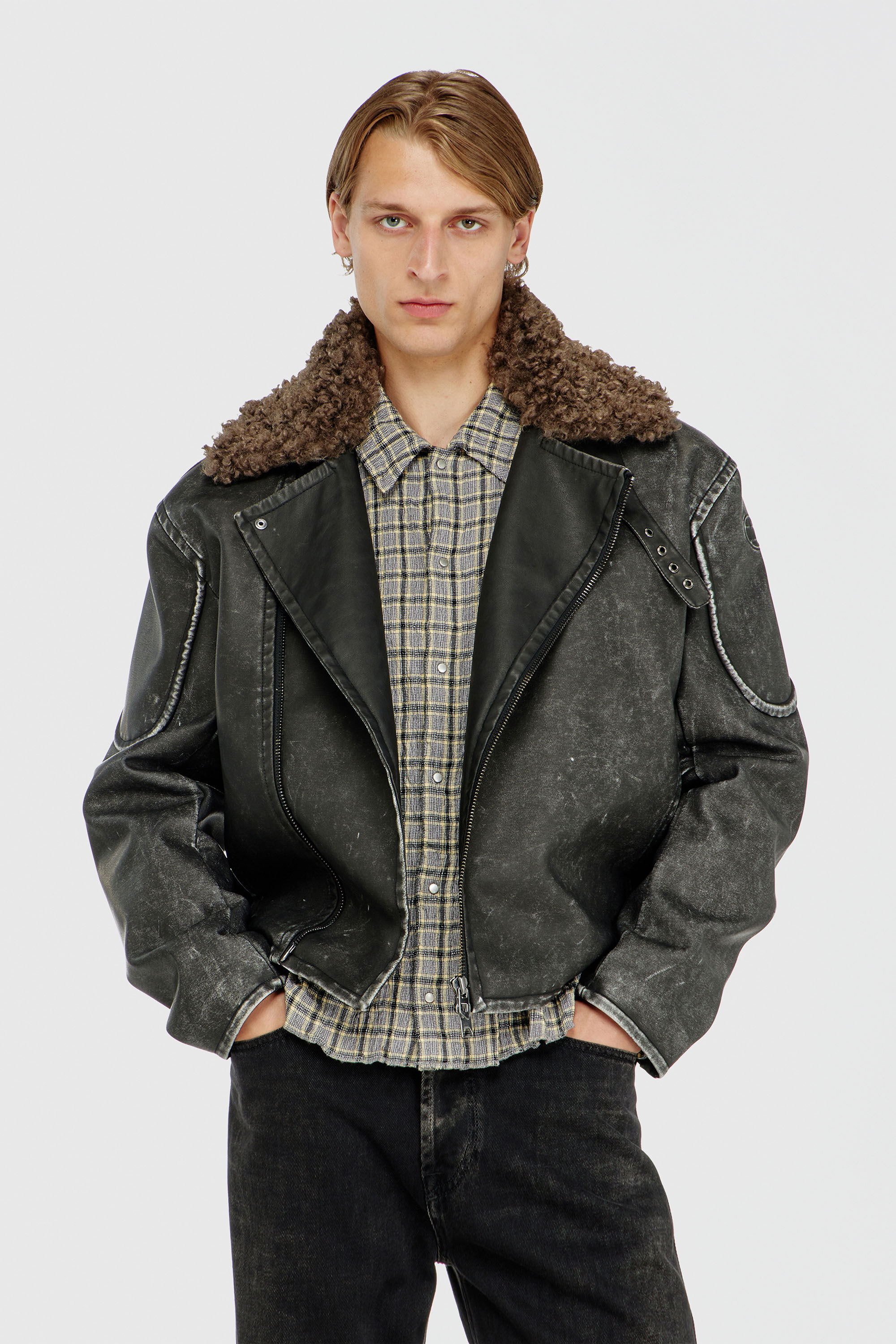 Diesel - W-ALEX, Male's ジャケット in ダークグレー - 3