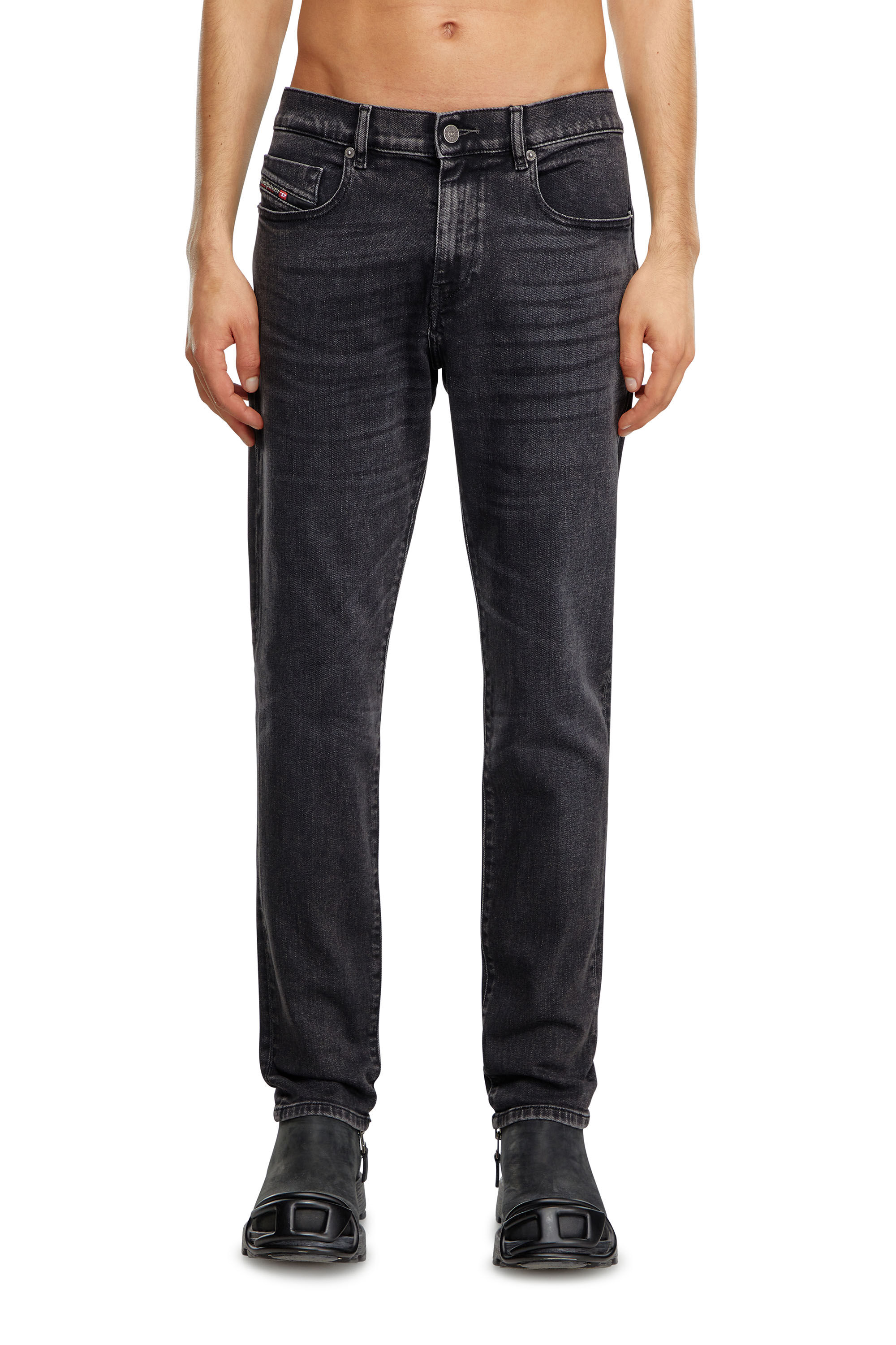 Diesel - Male's Slim Jeans 2019 D-Strukt 09B83, ブラック/ダークグレー - 3