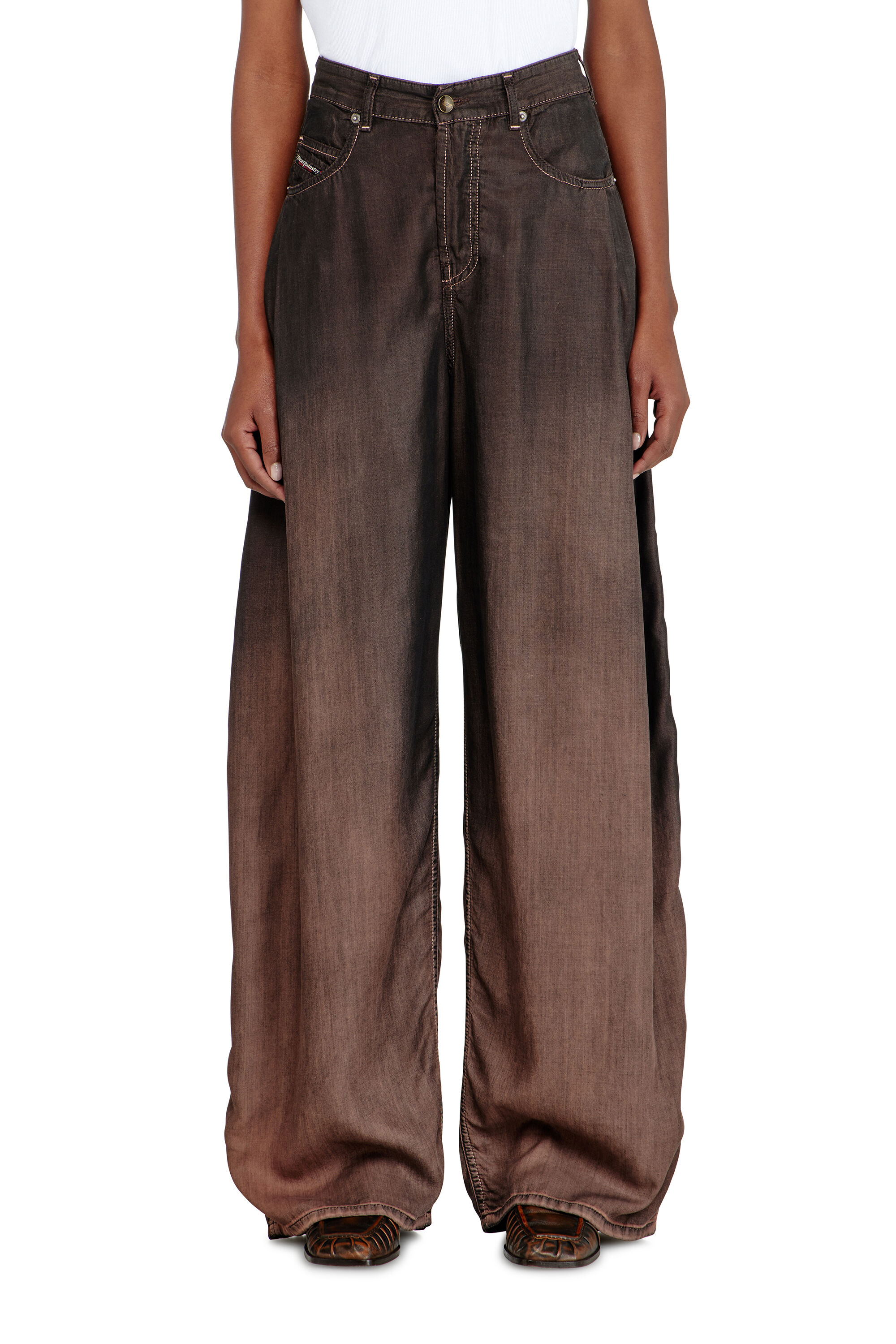 Diesel - Female's Relaxed Jeans 1987 D-Khelz 068YF, ブラック/ブラウン - 4