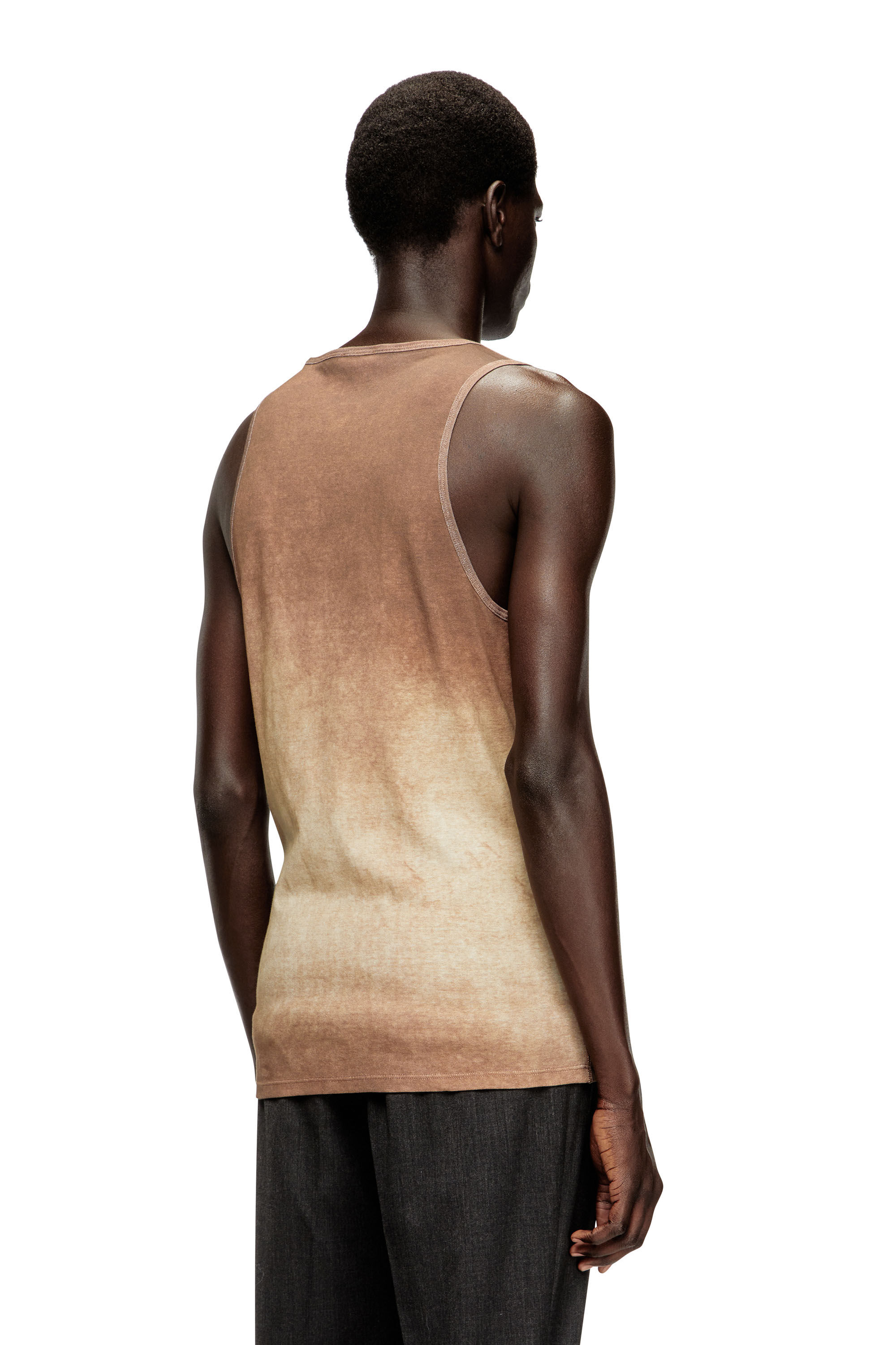 ダッキー T-LIFTY-SHOW Tank top with print｜ブラウン｜メンズ｜DIESEL