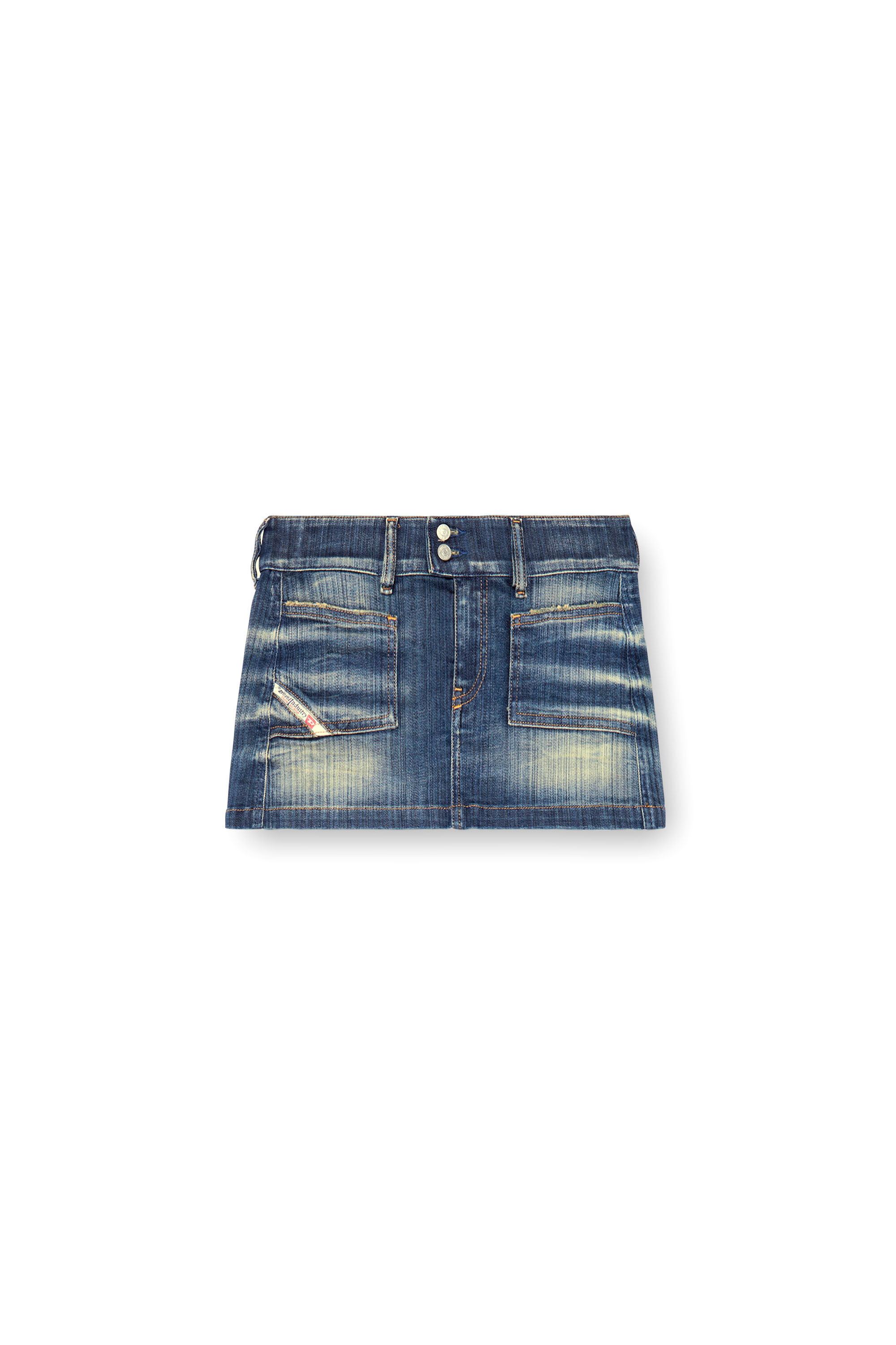DE-HUSH-MINI Mini skirt in denim｜ブルー｜ウィメンズ｜DIESEL