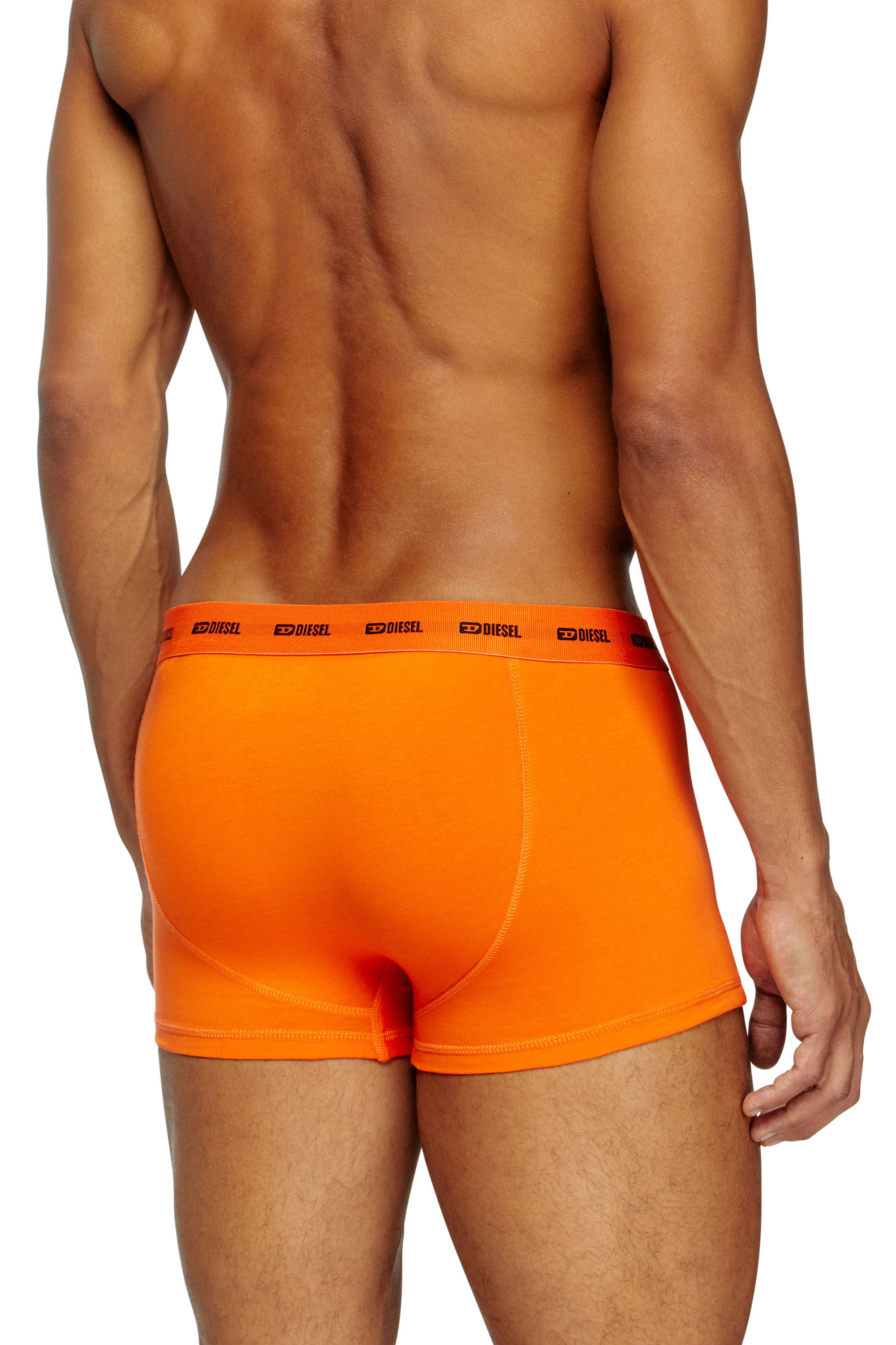 Diesel - DAMIEN-UTLT-3PACK, Male's 3-pack boxer briefs with floral motif in ブラウン/オレンジ - 4