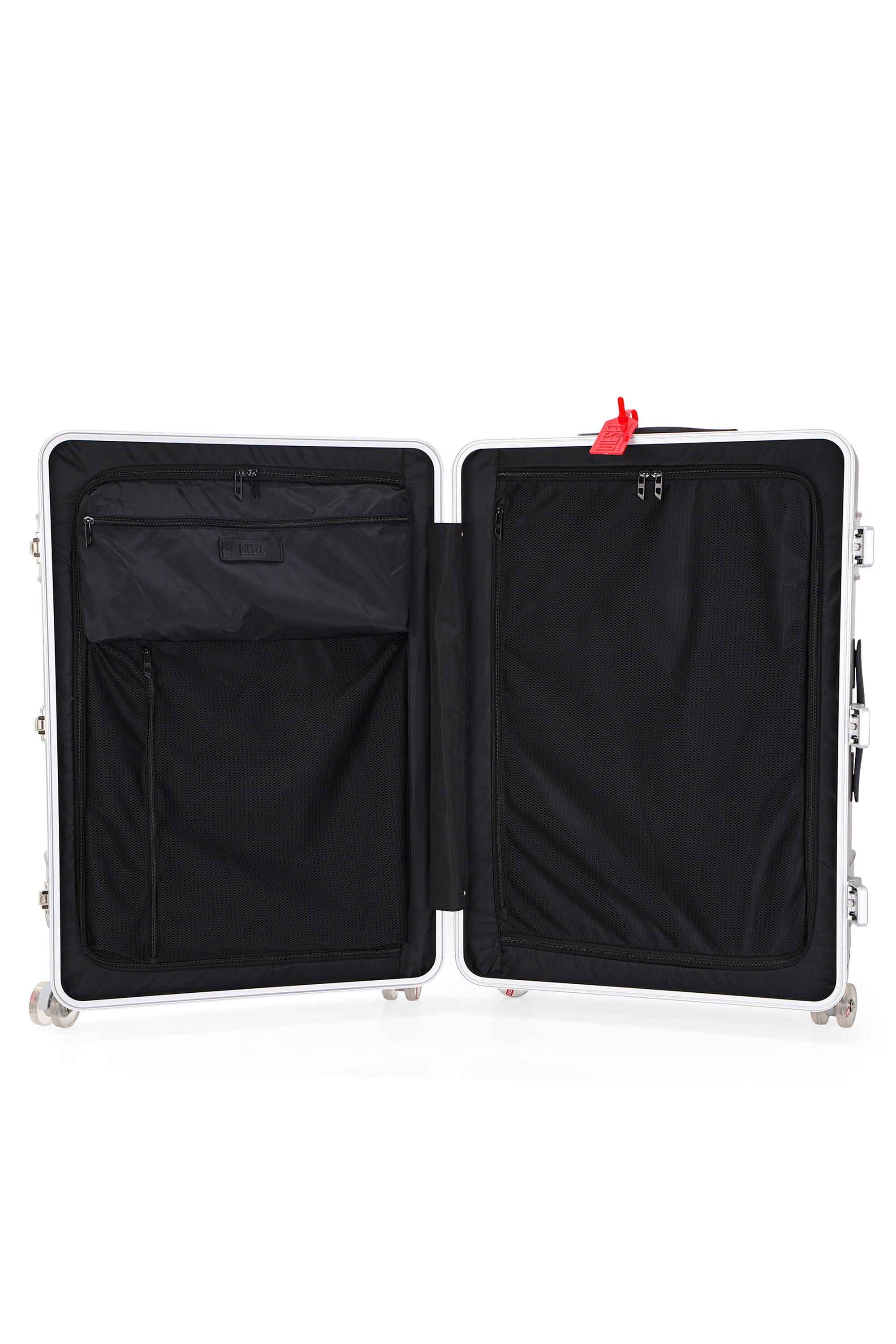 Diesel - DIESEL PC STRONG IMAGE TROLLEY- DSL003, Unisex's Rugged carry‑on suitcase 28" in シルバー - 4