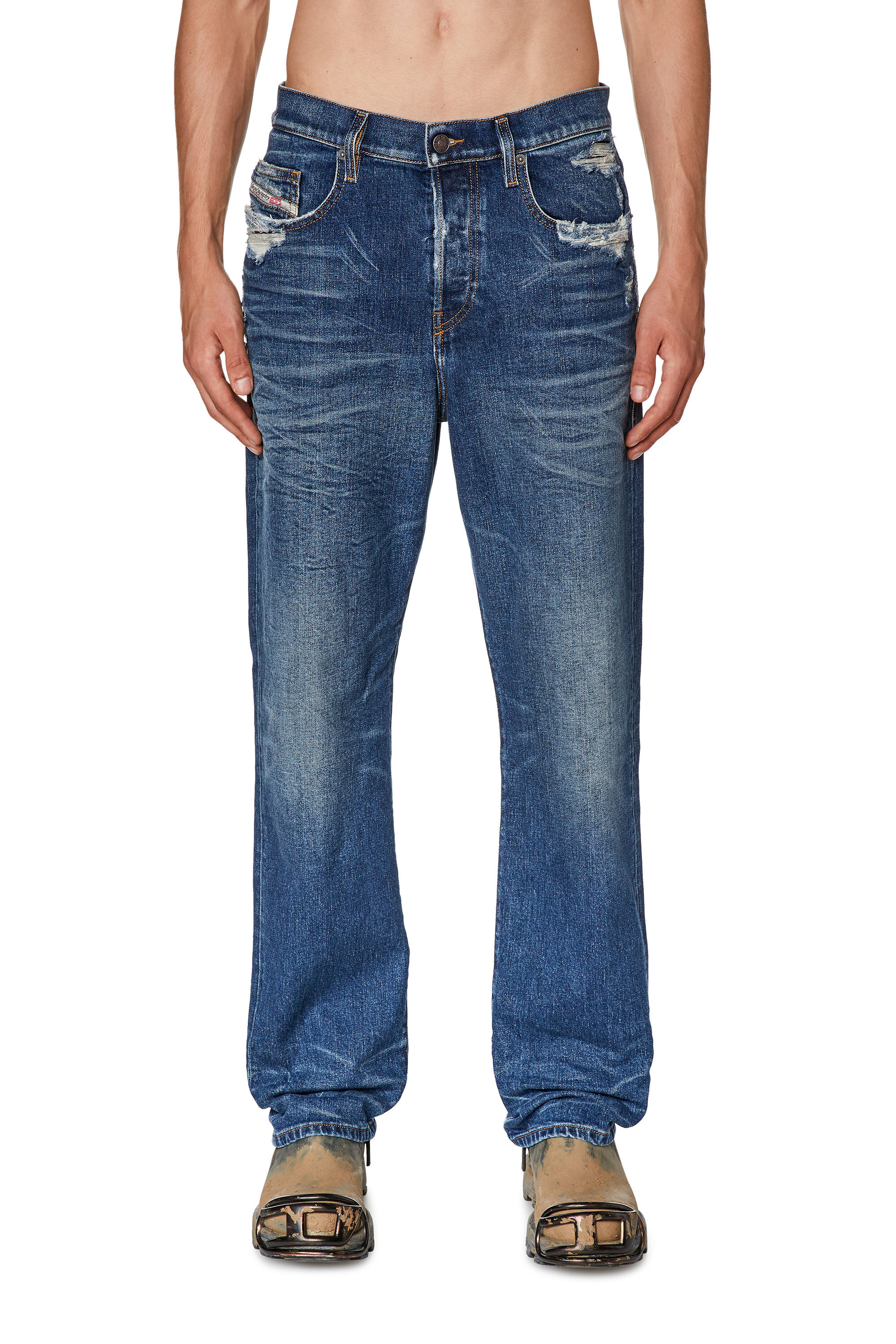 Diesel - Straight Jeans 2020 D-Viker 007Q2, ミディアムブルー - Image 3