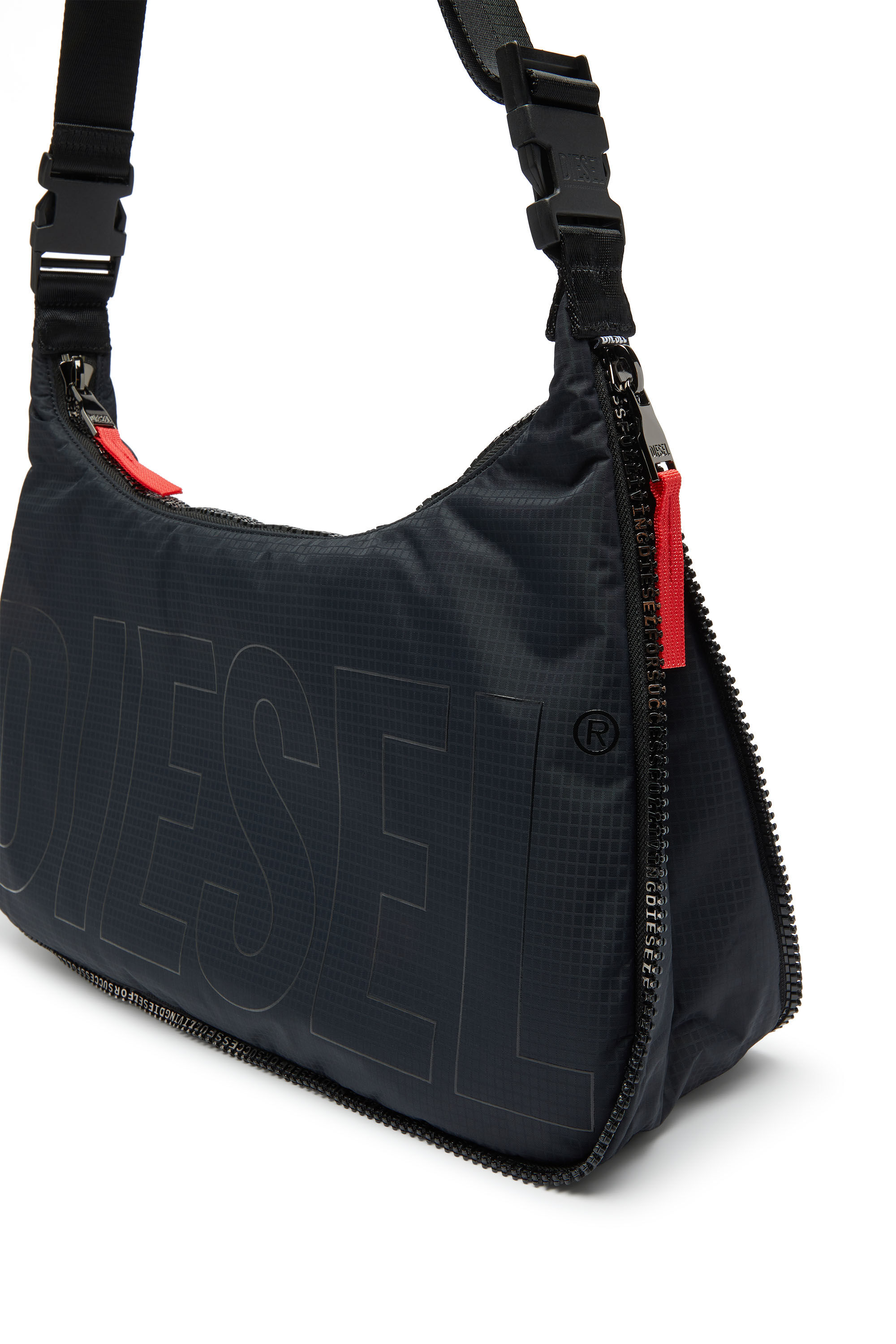 Diesel - ZIP-D SHOULDER L X, Unisex's ショルダーバッグ in ブラック - 5