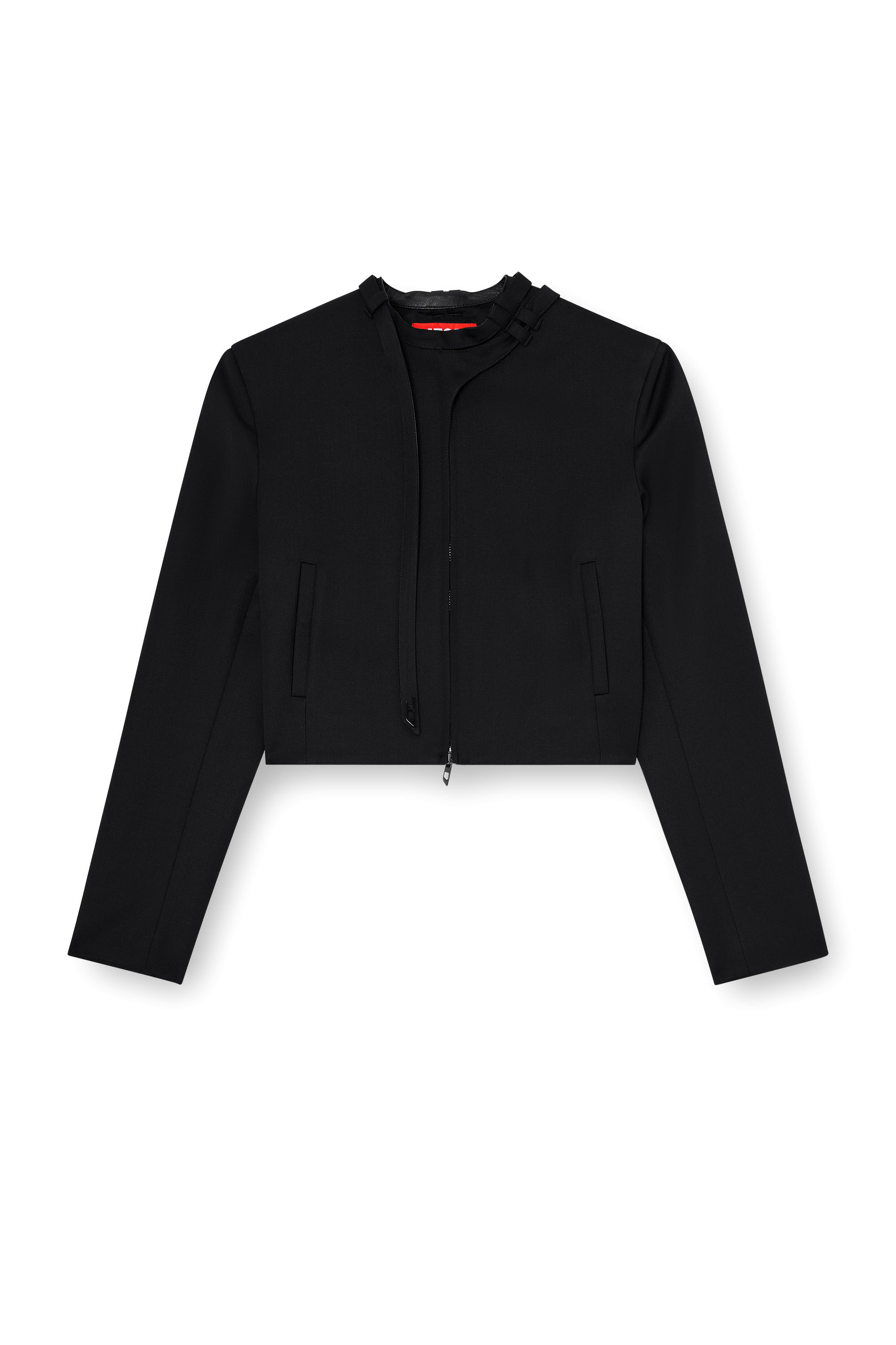 Diesel - G-HAVOC-1, Female's Tailored jacket with biker neck strap in ブラック - 2