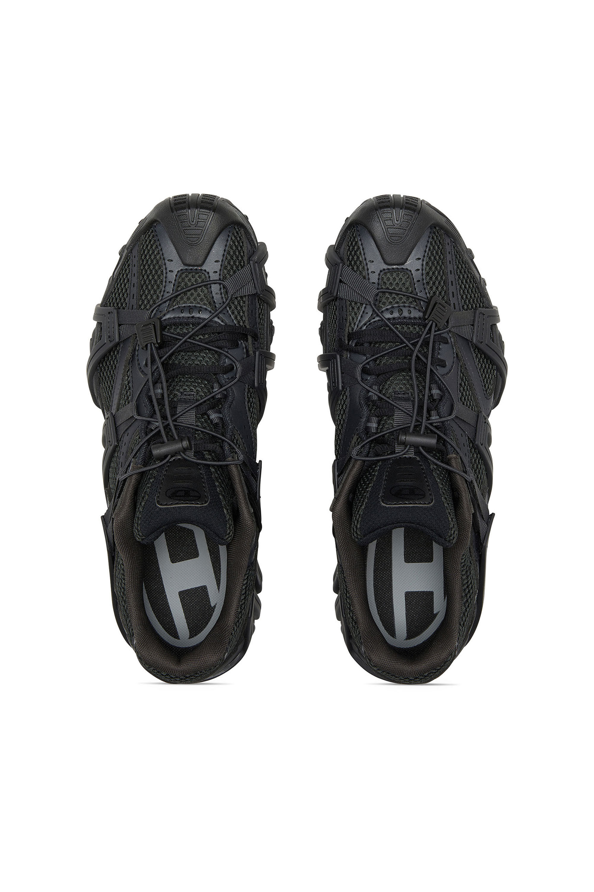 Diesel - S-PROTOTYPE CR LACE X, Male's S-Prototype Cr-Mesh and PU sneakers with double lacing in ブラック - 5