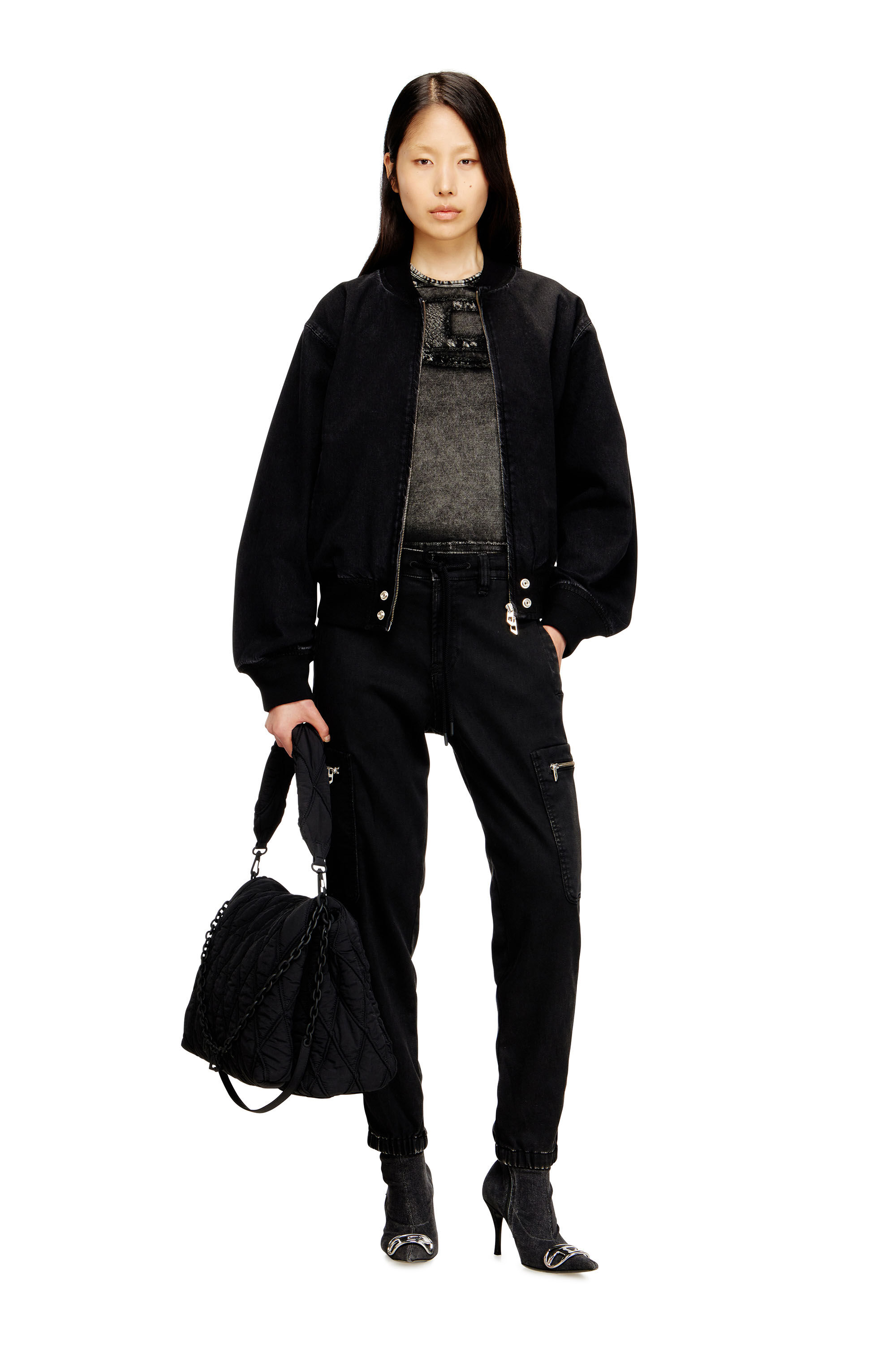 スリム ミドルウエスト D-Lab JoggJeans® | ブラック/ ダークグレー