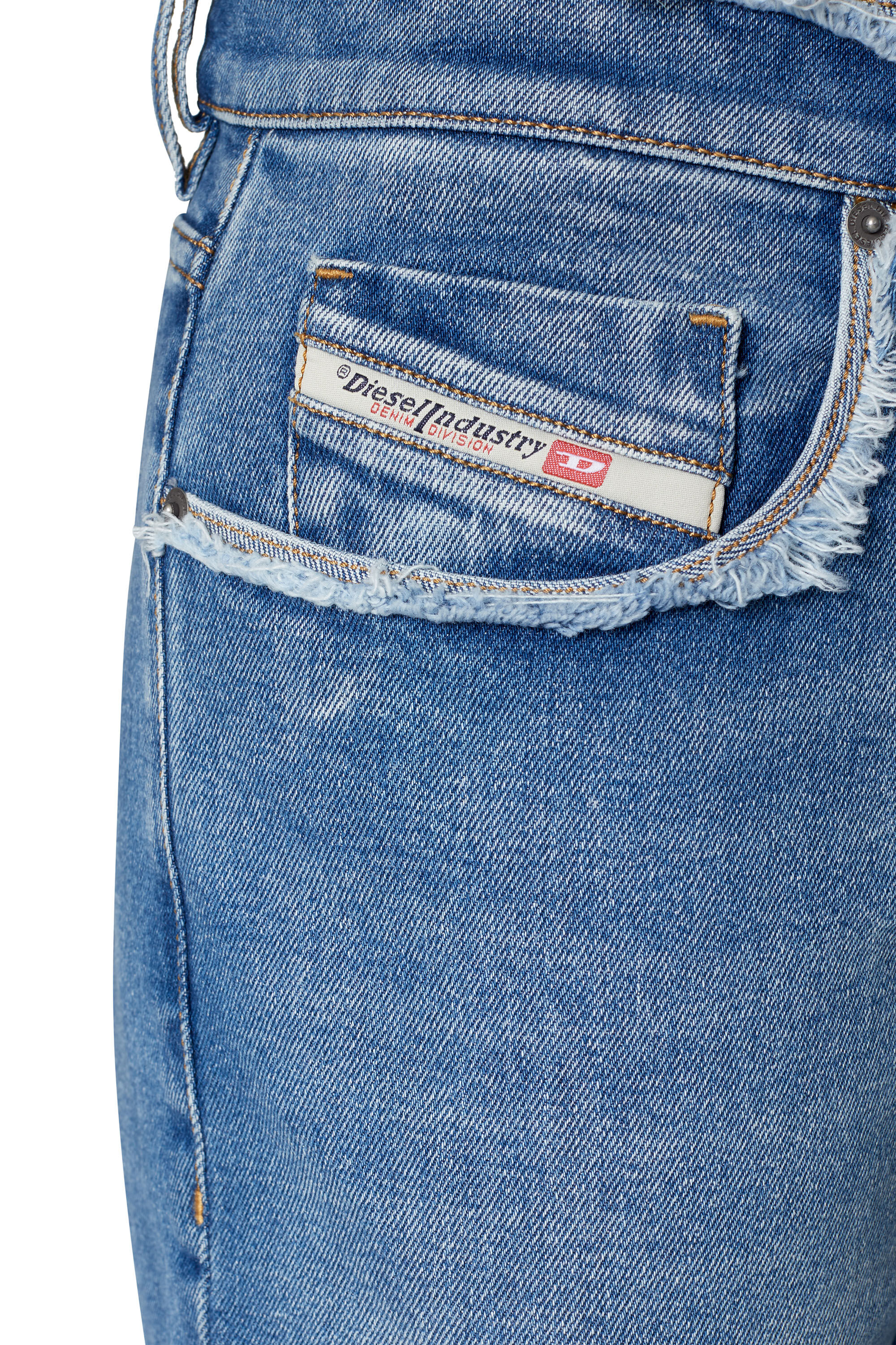 Diesel - 2019 D-STRUKT 09E19 Slim Jeans, ミディアムブルー - Image 3