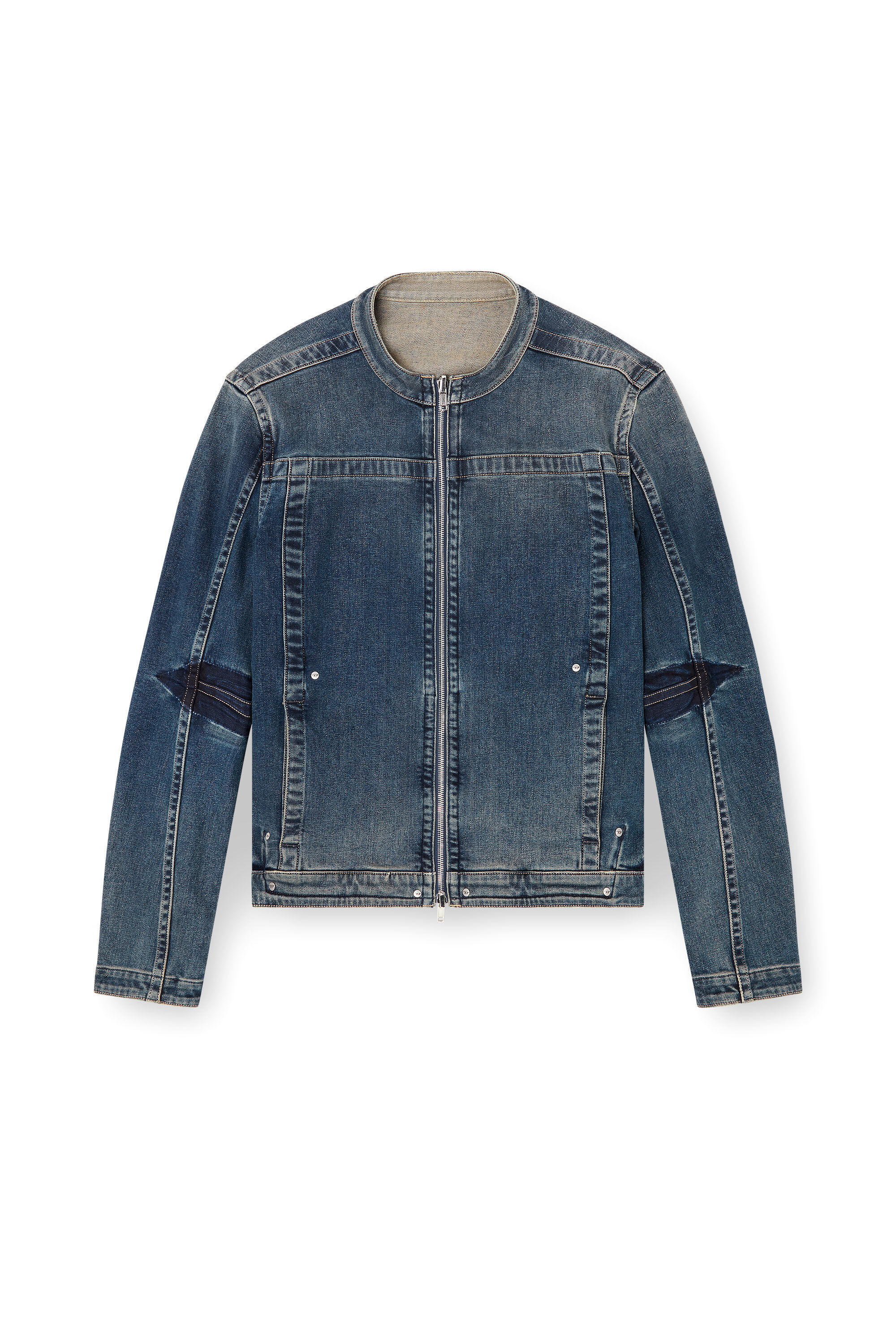D-GLORY-RE Moto jacket in Rehab denim｜ブルー｜メンズ｜DIESEL
