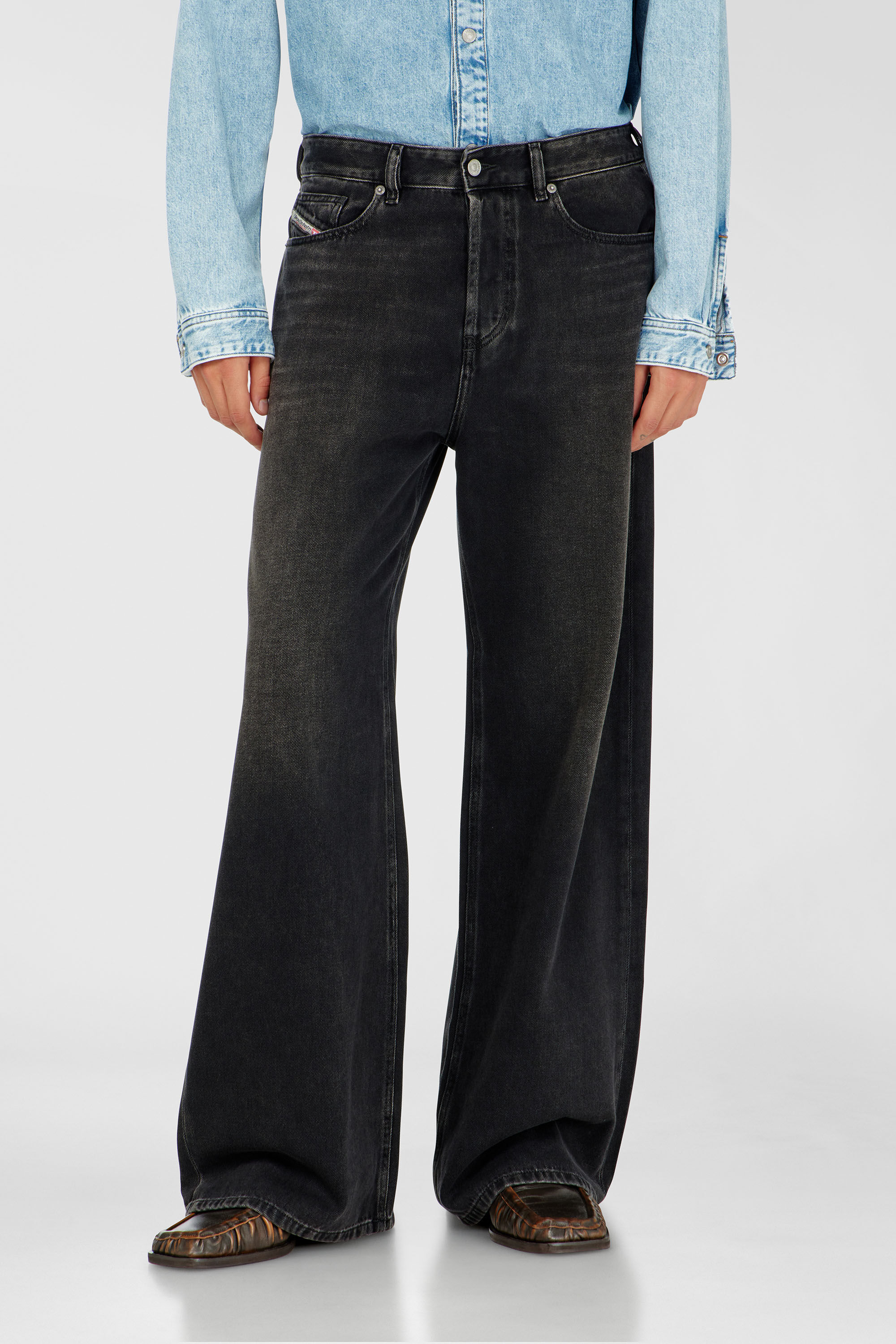 Diesel - Male's Relaxed Jeans D-Rise 09J96, ブラック/ダークグレー - 5