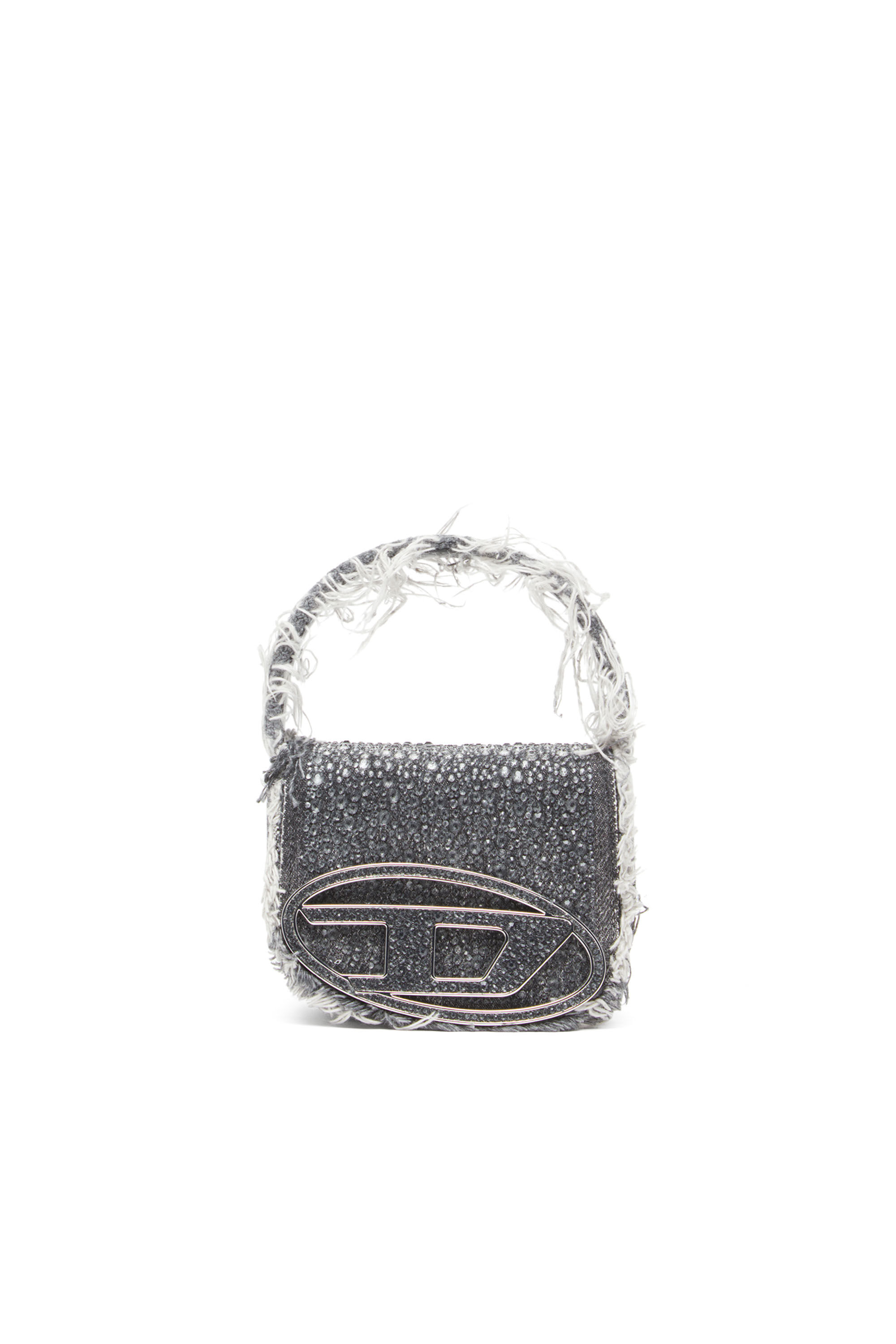 Diesel - 1DR XS, Female's 1DR XS-Iconic mini bag in denim and crystals in ブラック - 2