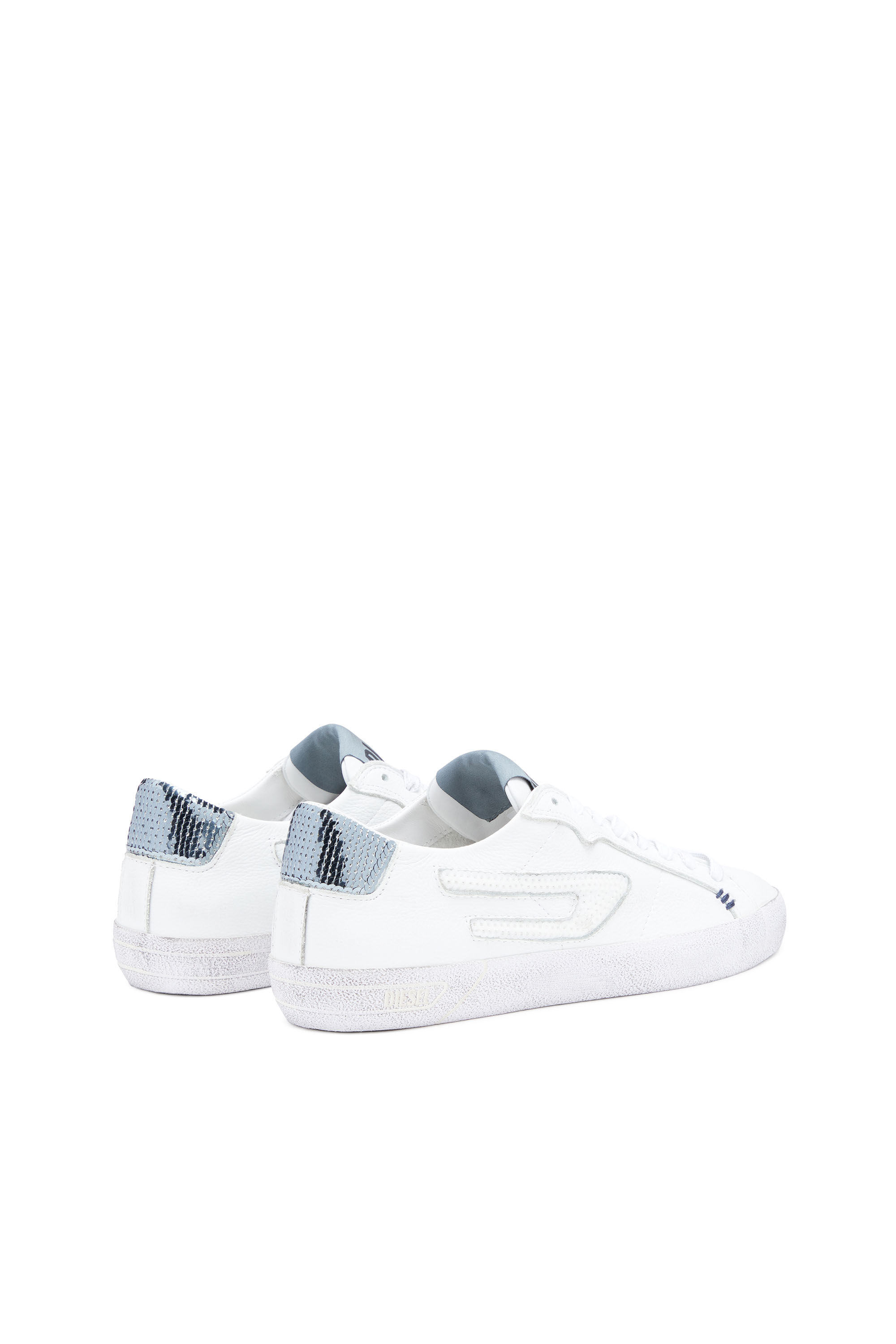 Diesel - S-LEROJI LOW X, Female's カウレザー ローカットスニーカー - S-Leroji Low X in ホワイト/グレー - 3