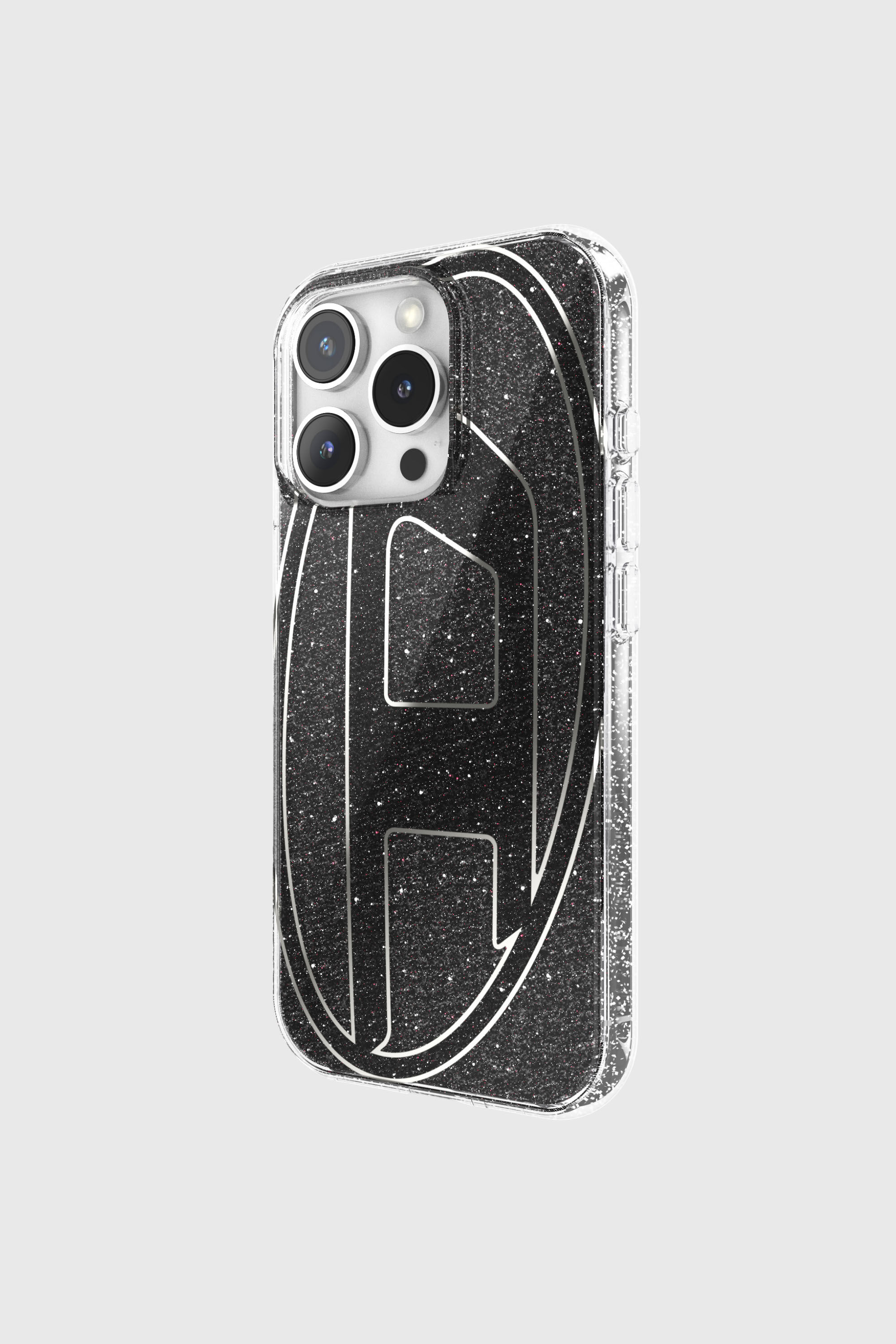 Diesel - 60148 AOP CASE, Unisex's Oval D Glitter Case for iP 16 Pro in ブラック - 3