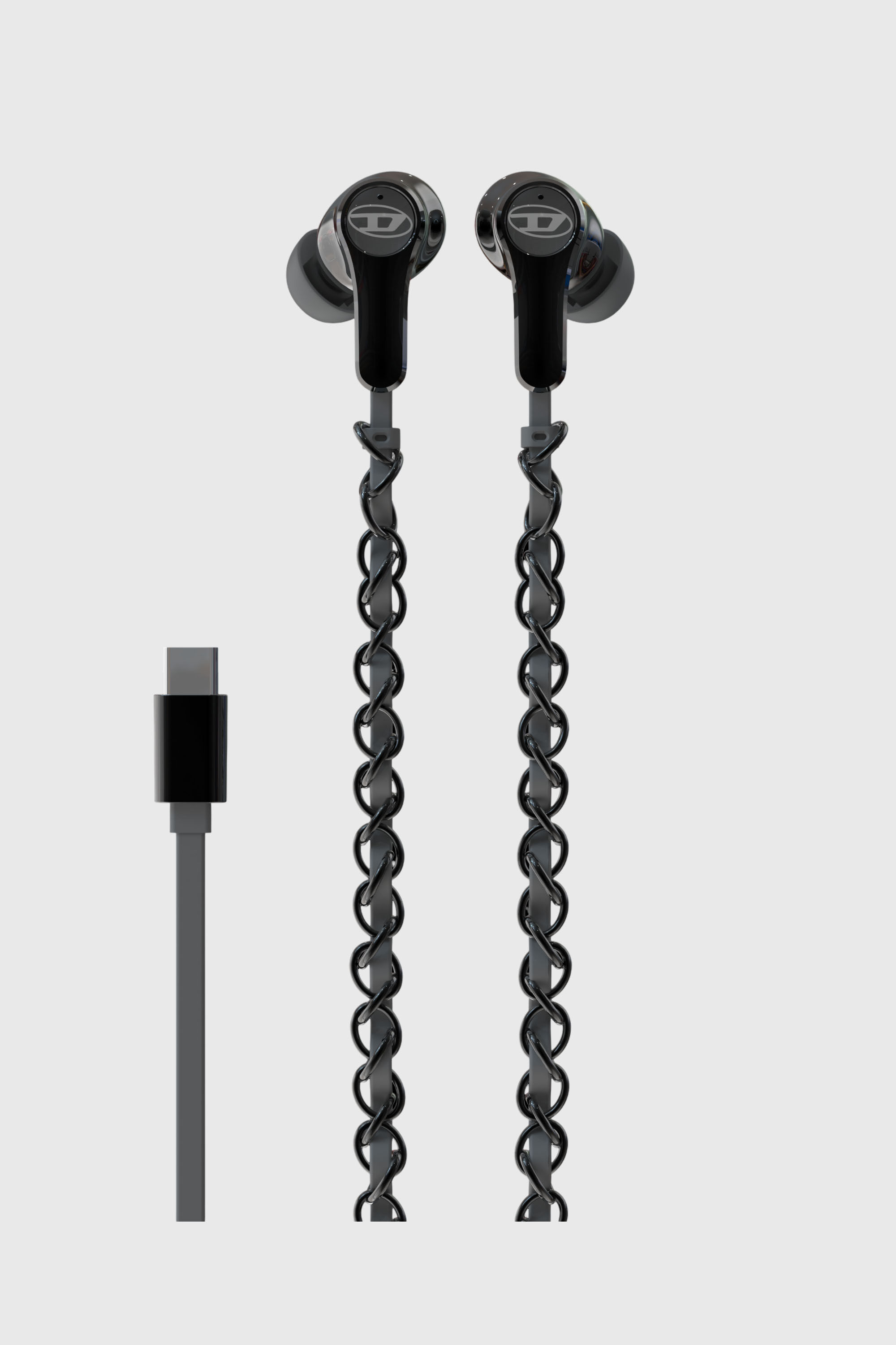 60686 WIRED EARBUDS WIRED EARBUDS Wired Earbuds and charms black