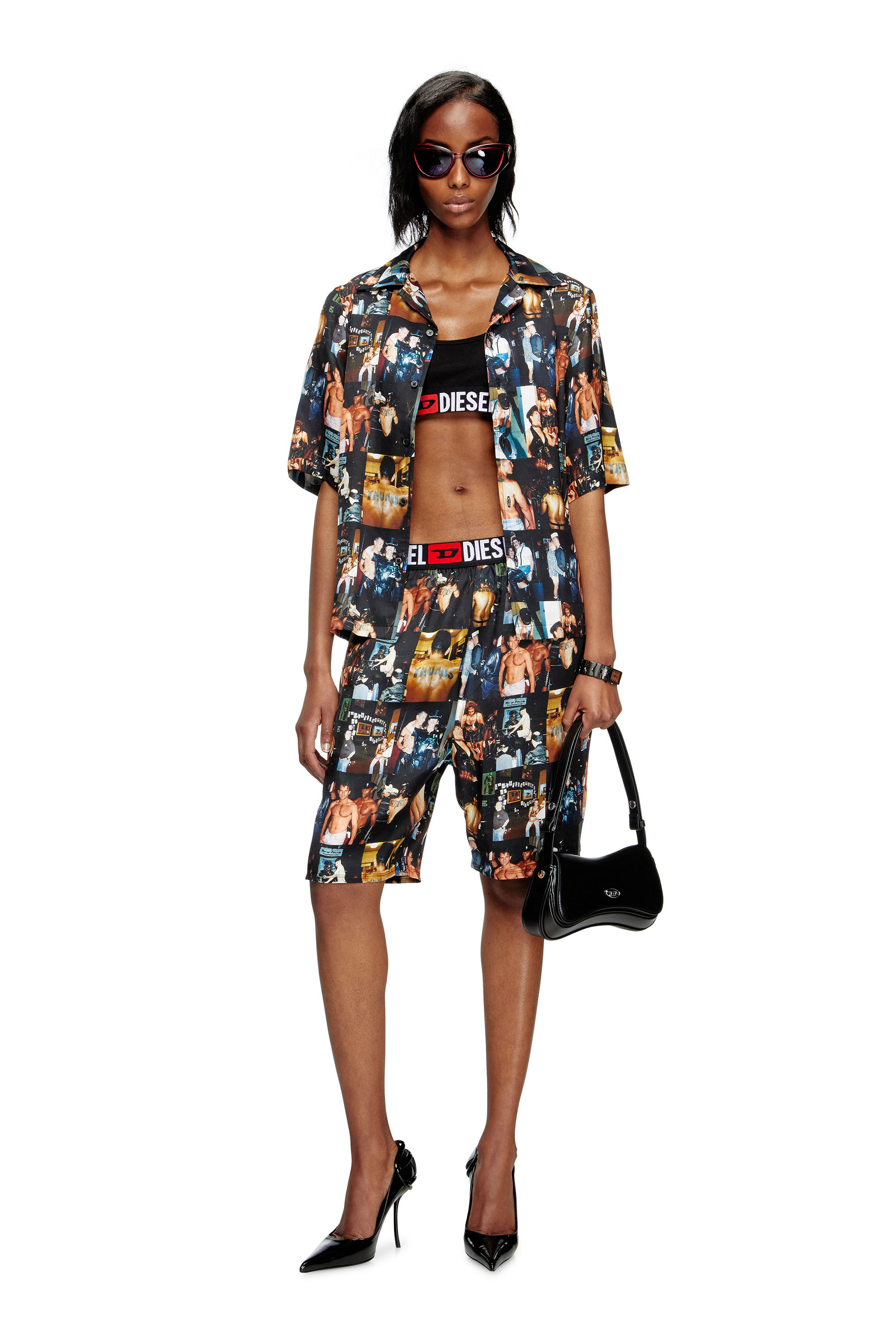 Diesel - PR-P-TOLL-SHOR-TOM25, Unisex's Bowling shirt with graphic prints in ブラック - 6