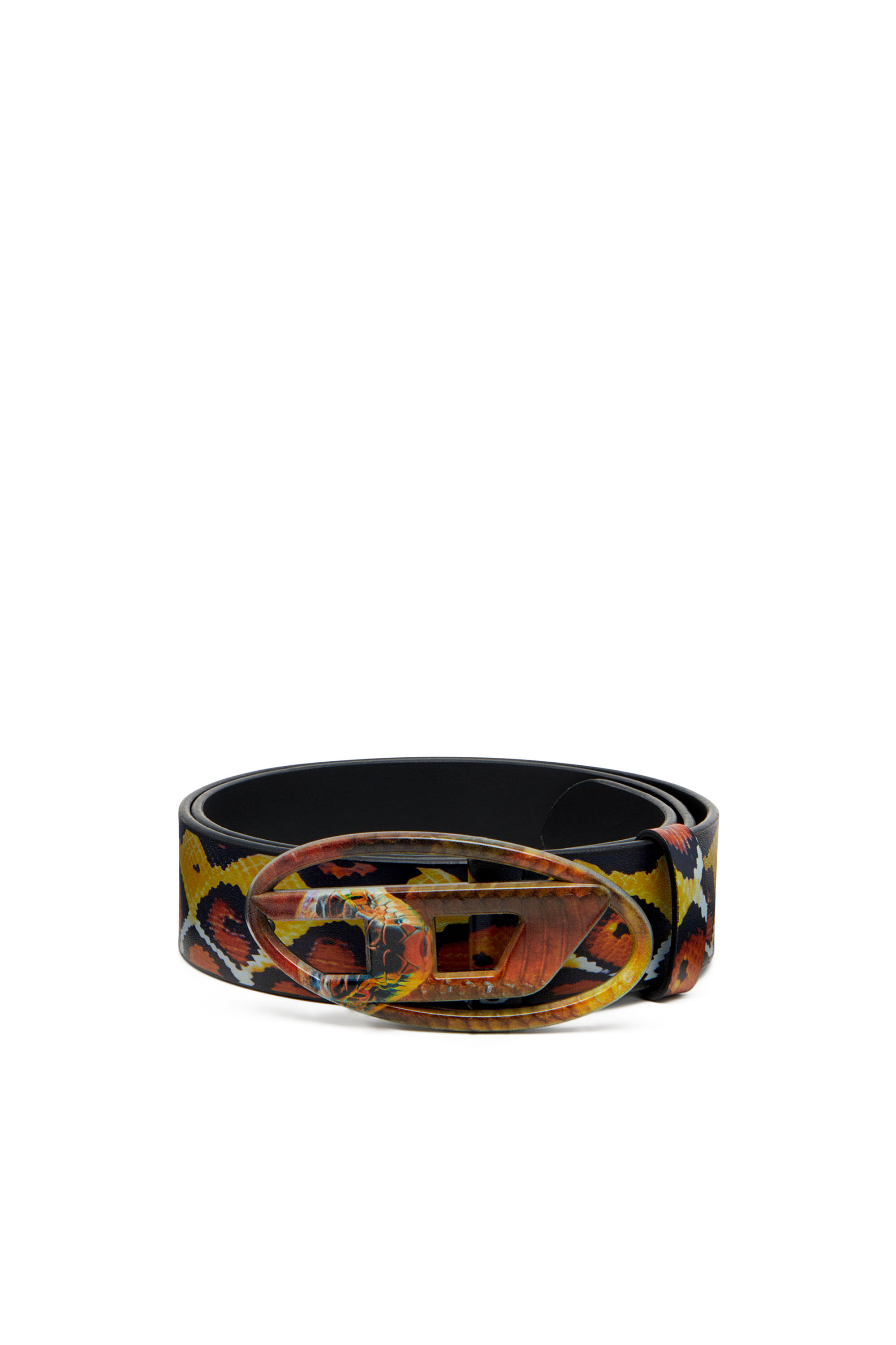 Diesel - CNY-B-1DR, Unisex's Belt with snake motif in マルチカラー - 1