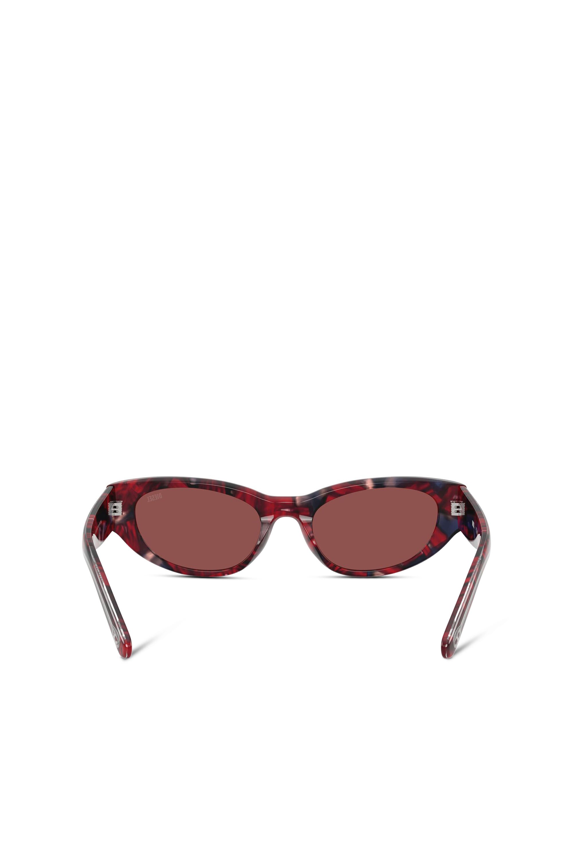 Diesel - 0DL2010U, Unisex's Cat-eye style sunglasses in レッド/ブラウン - 3
