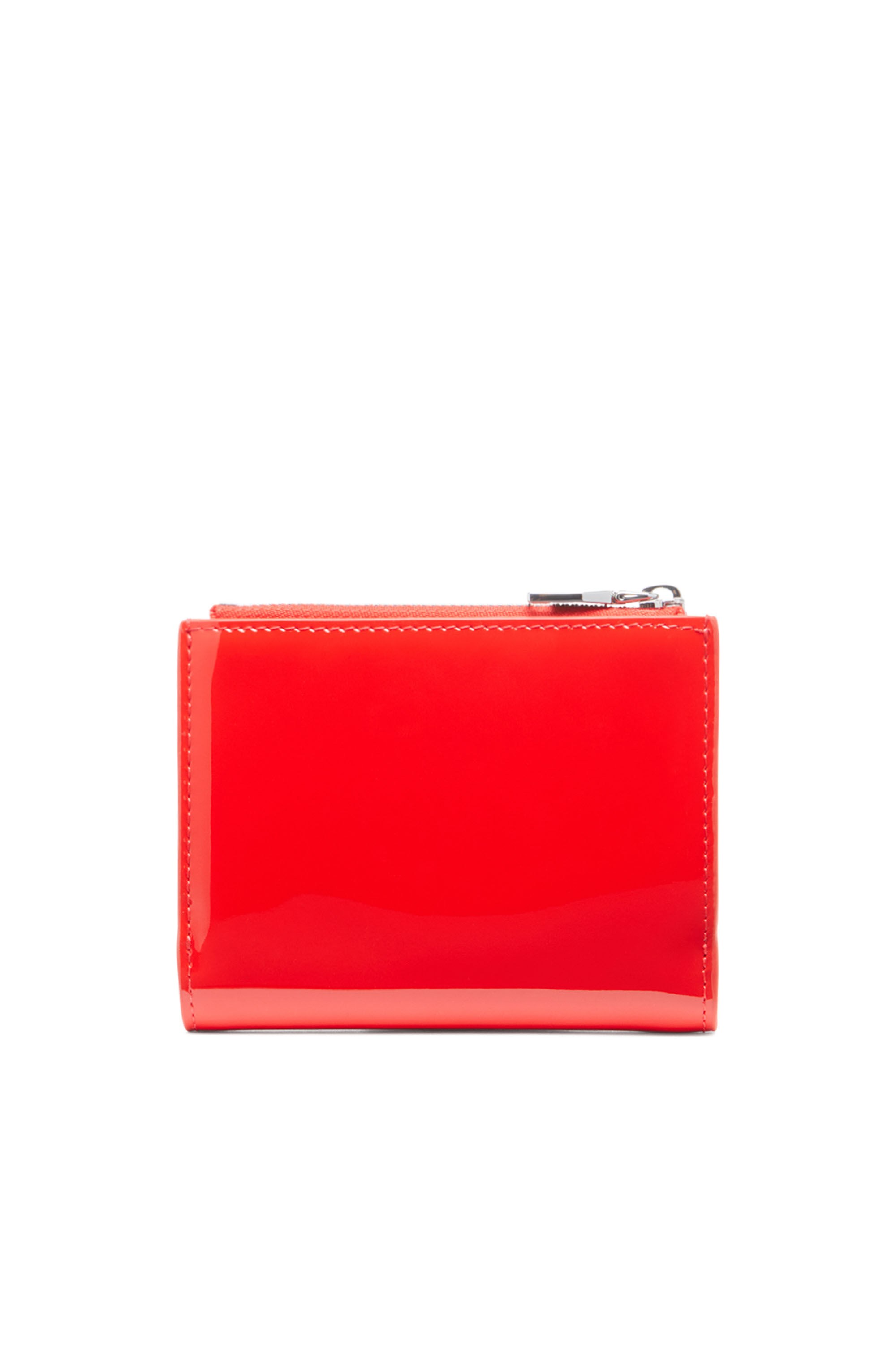 PLAY BI-FOLD ZIP II Small wallet in glossy leather｜レッド｜ウィメンズ｜DIESEL