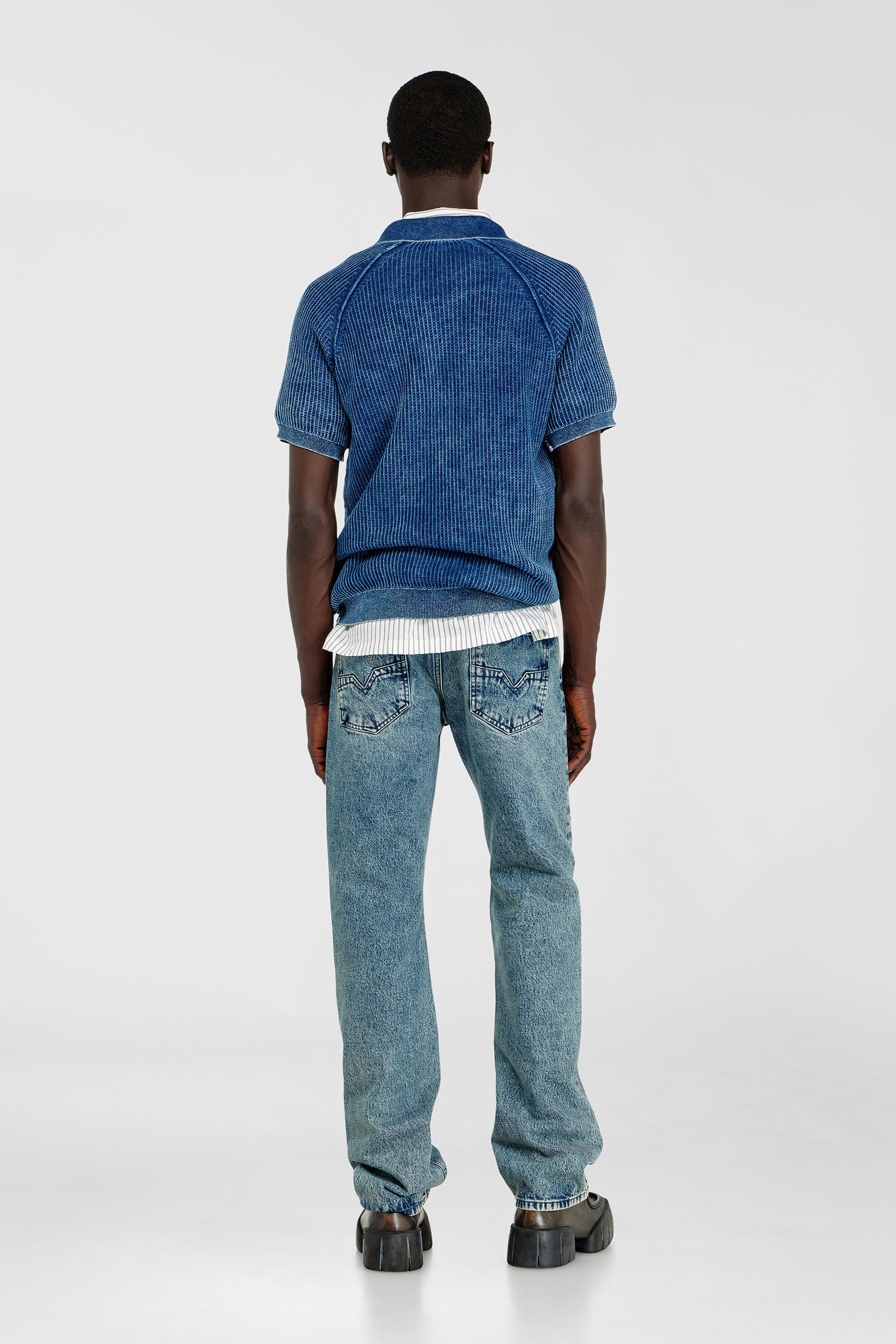 Diesel - Male's Regular Jeans 1985 Larkee 0IFBV, ミディアムブルー - 4