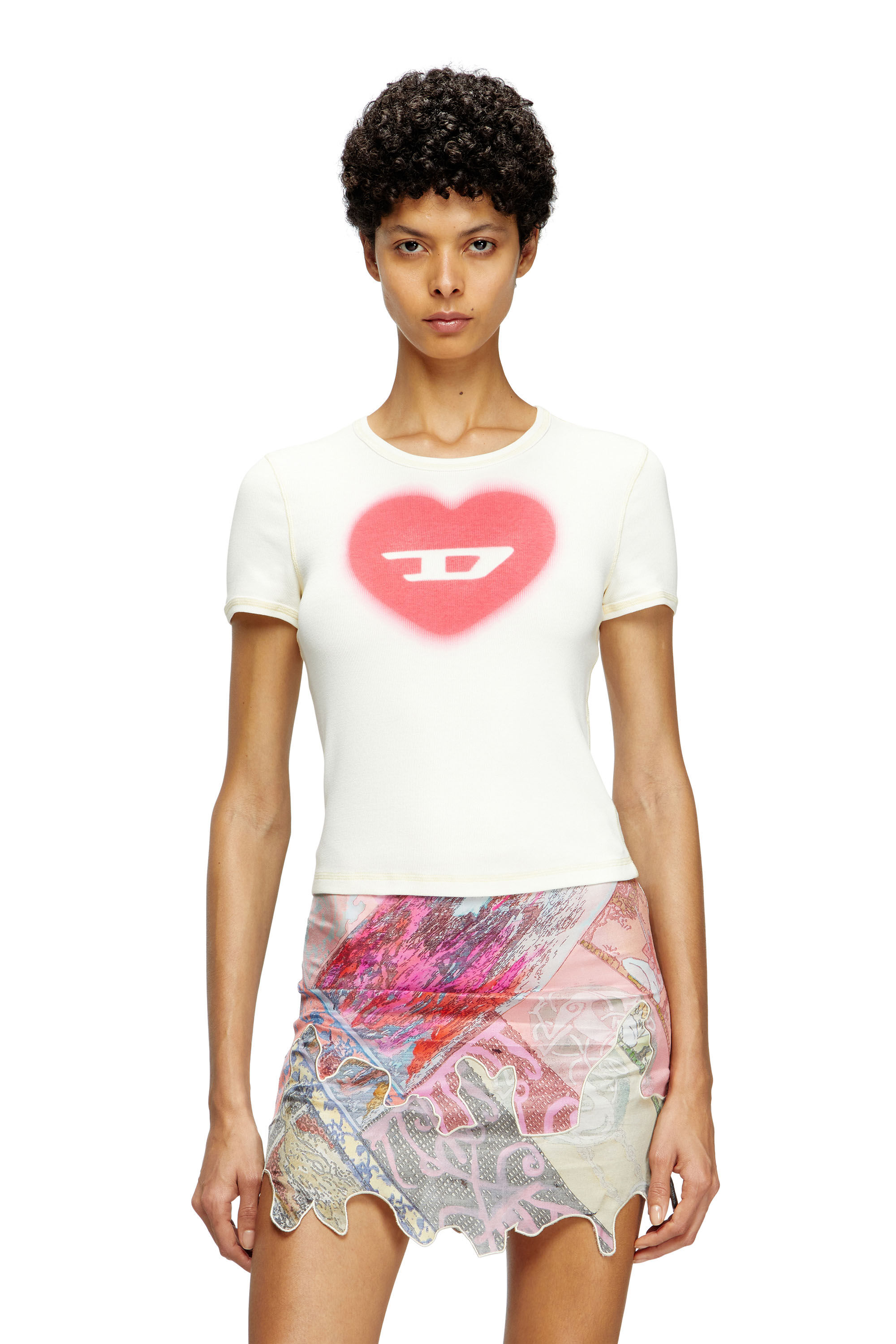 Diesel - T-ELE, Female's Tシャツ in ホワイト - 3