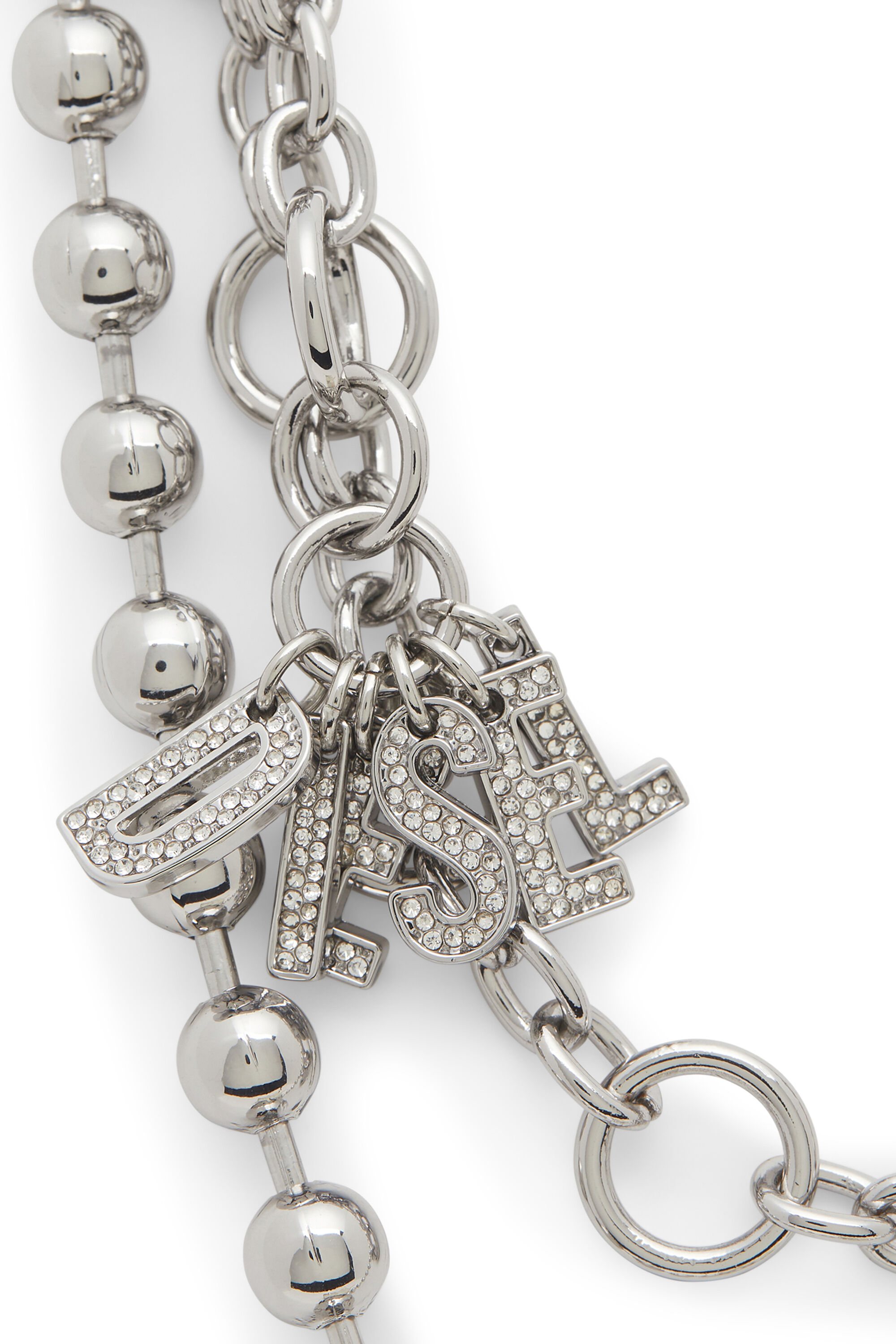 小物 DIESEL Chain-D M CHAIN-D II L チェーンチャーム｜シルバー｜ウィメンズ｜DIESEL