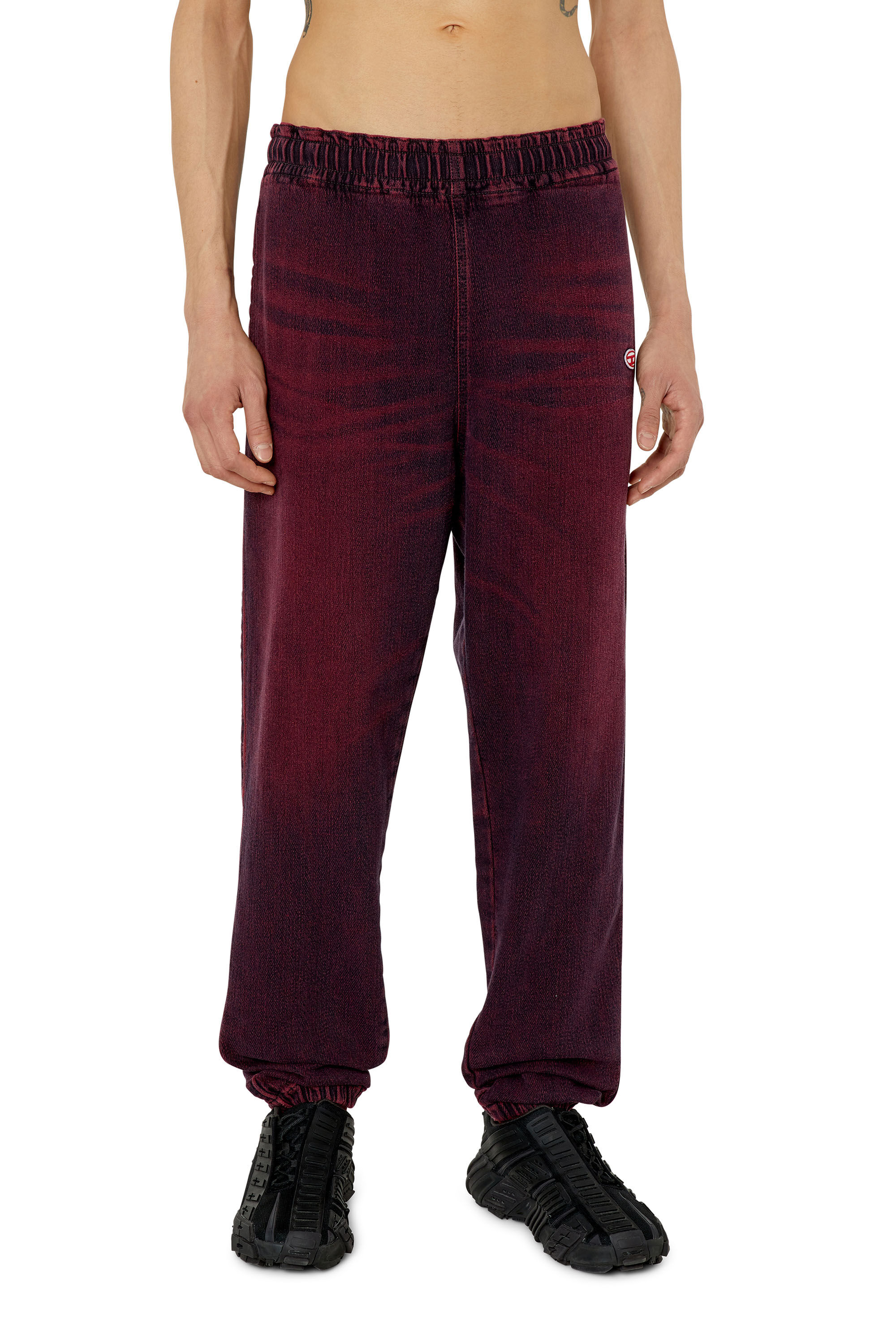 Diesel - Tapered D-Lab Track Denim 09G91, Unisex's テーパード D-Lab Track Denim in バーガンディー - 3