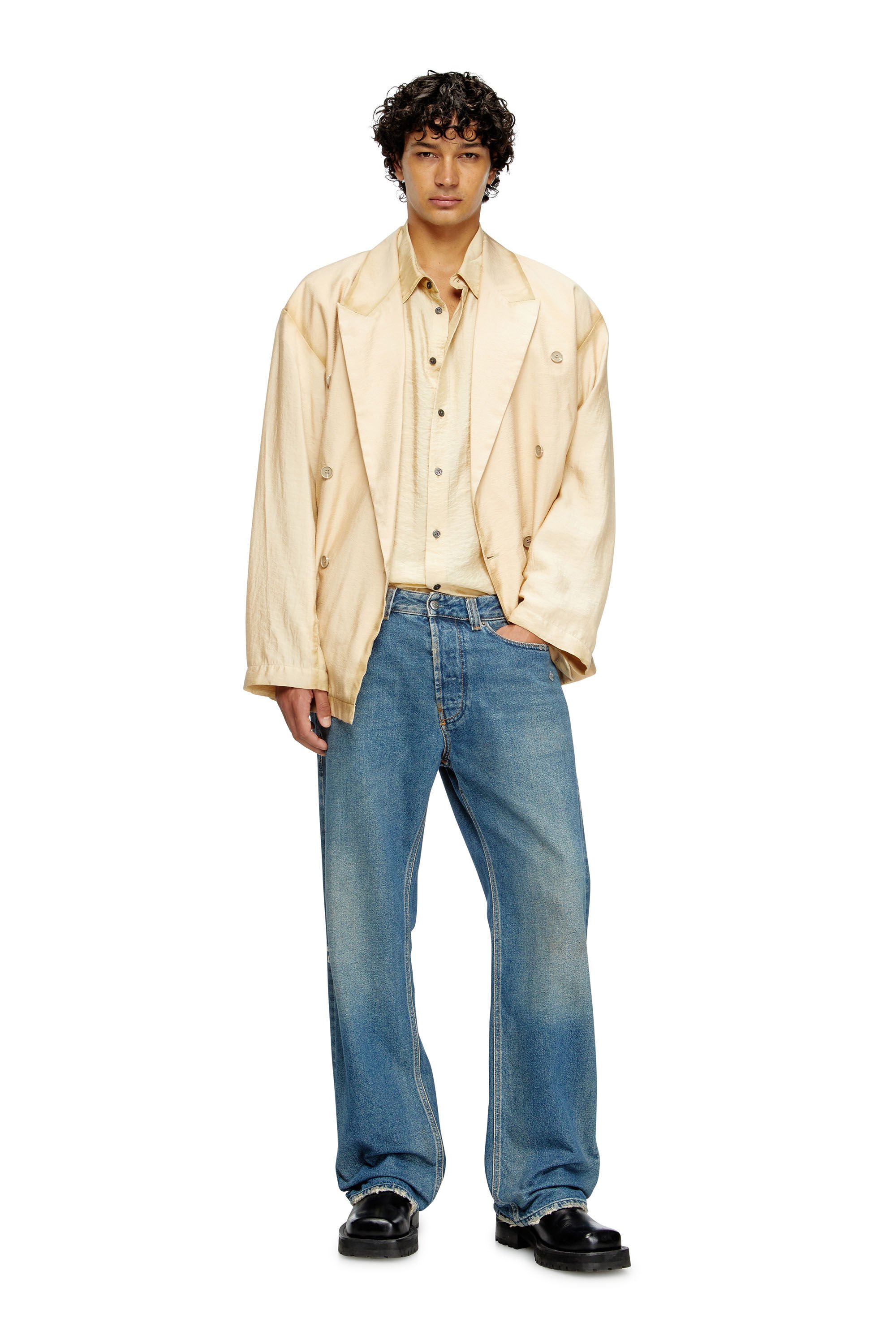 Diesel - Male's Relaxed Jeans 1980 D-Eeper 09J79, ミディアムブルー - 1