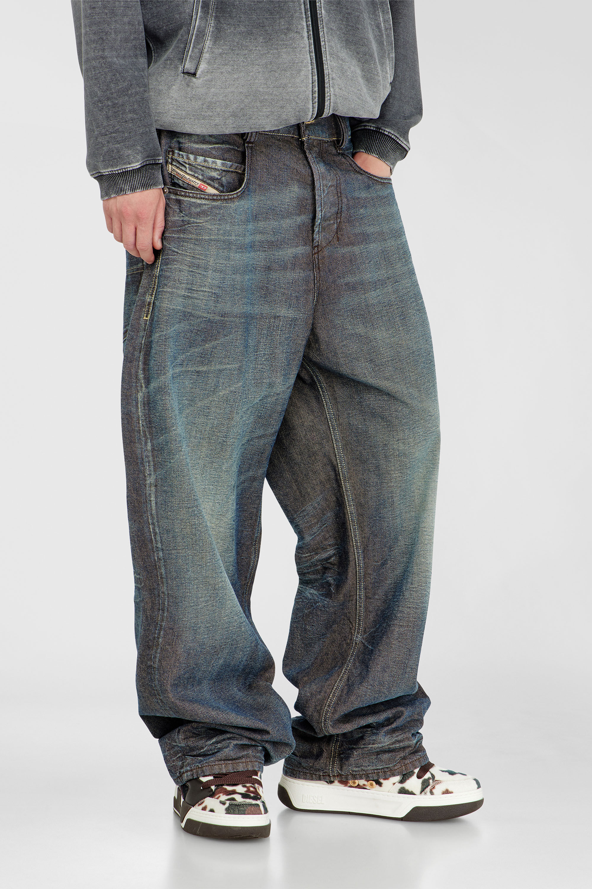 Diesel - Unisex's Relaxed Jeans 1997 D-Enim-M 007EM, ダークブルー - 9