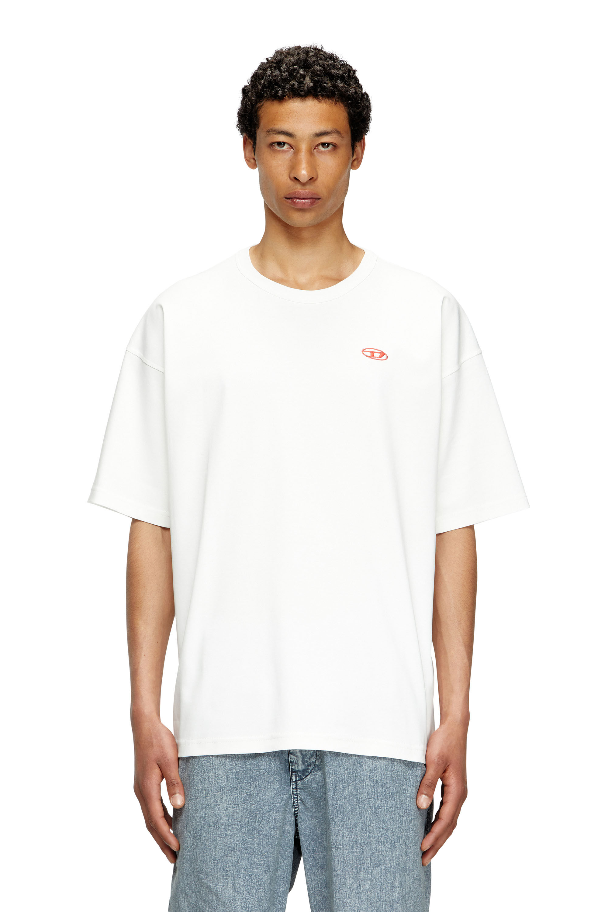 T-BOXT-T6 T-shirt with red Oval D｜ホワイト｜メンズ｜DIESEL