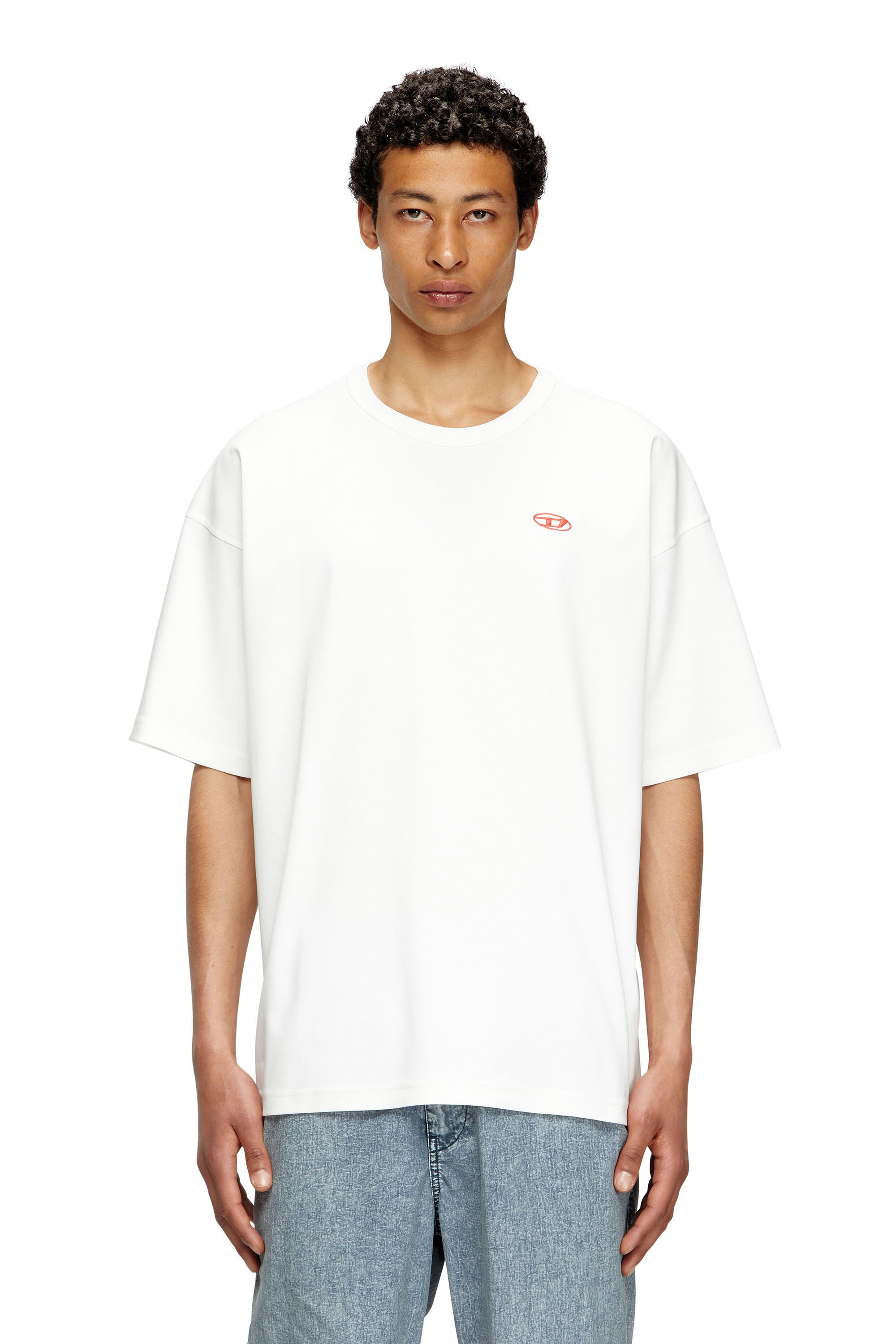 Diesel - T-BOXT-T6, Male's T-shirt with red Oval D in ホワイト - 3