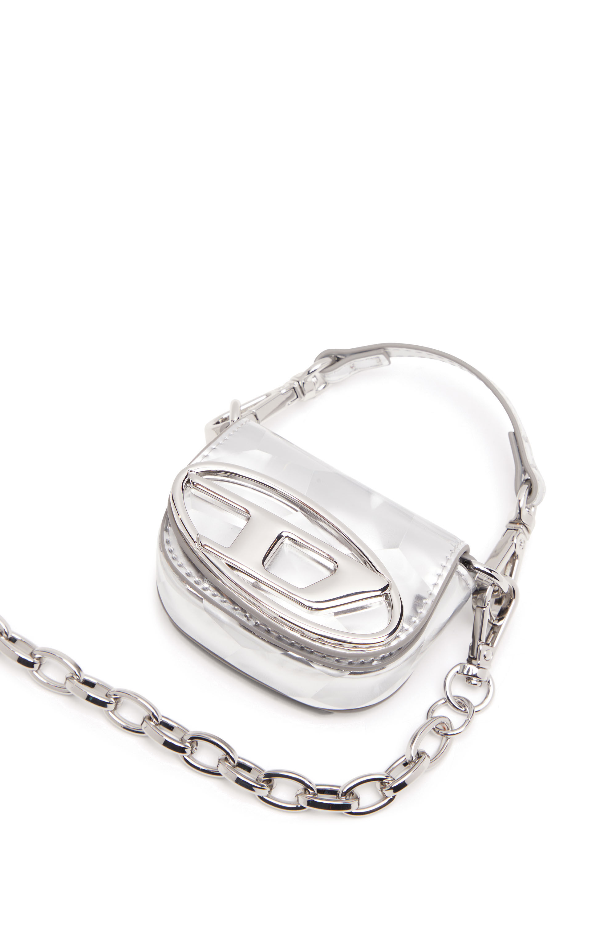 Diesel - 1DR XXS, Female's Iconic micro bag charm with mirror effect in シルバー - 4