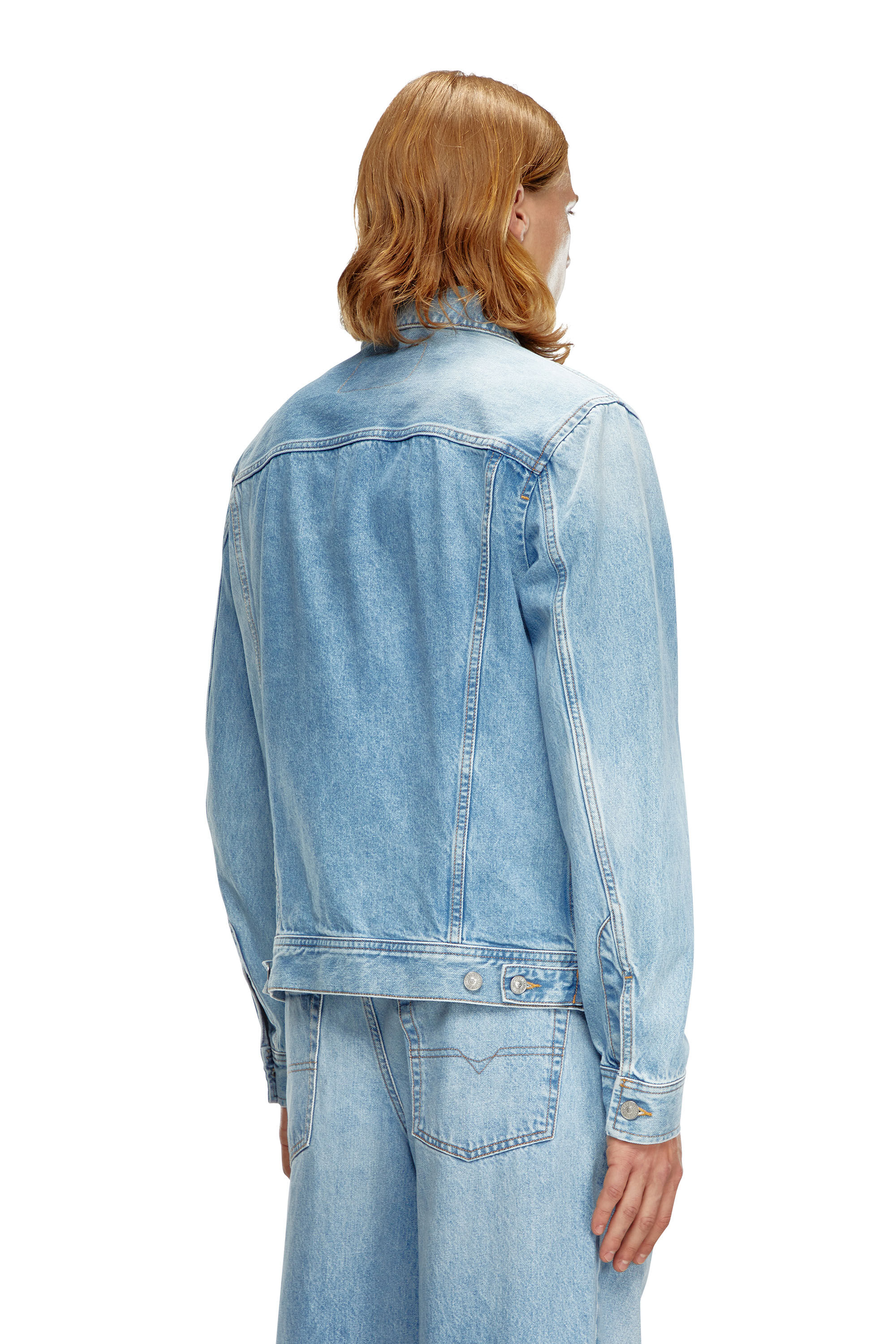 Diesel - D-BARCY, Male's Regular-fit trucker jacket in ライトブルー - 5