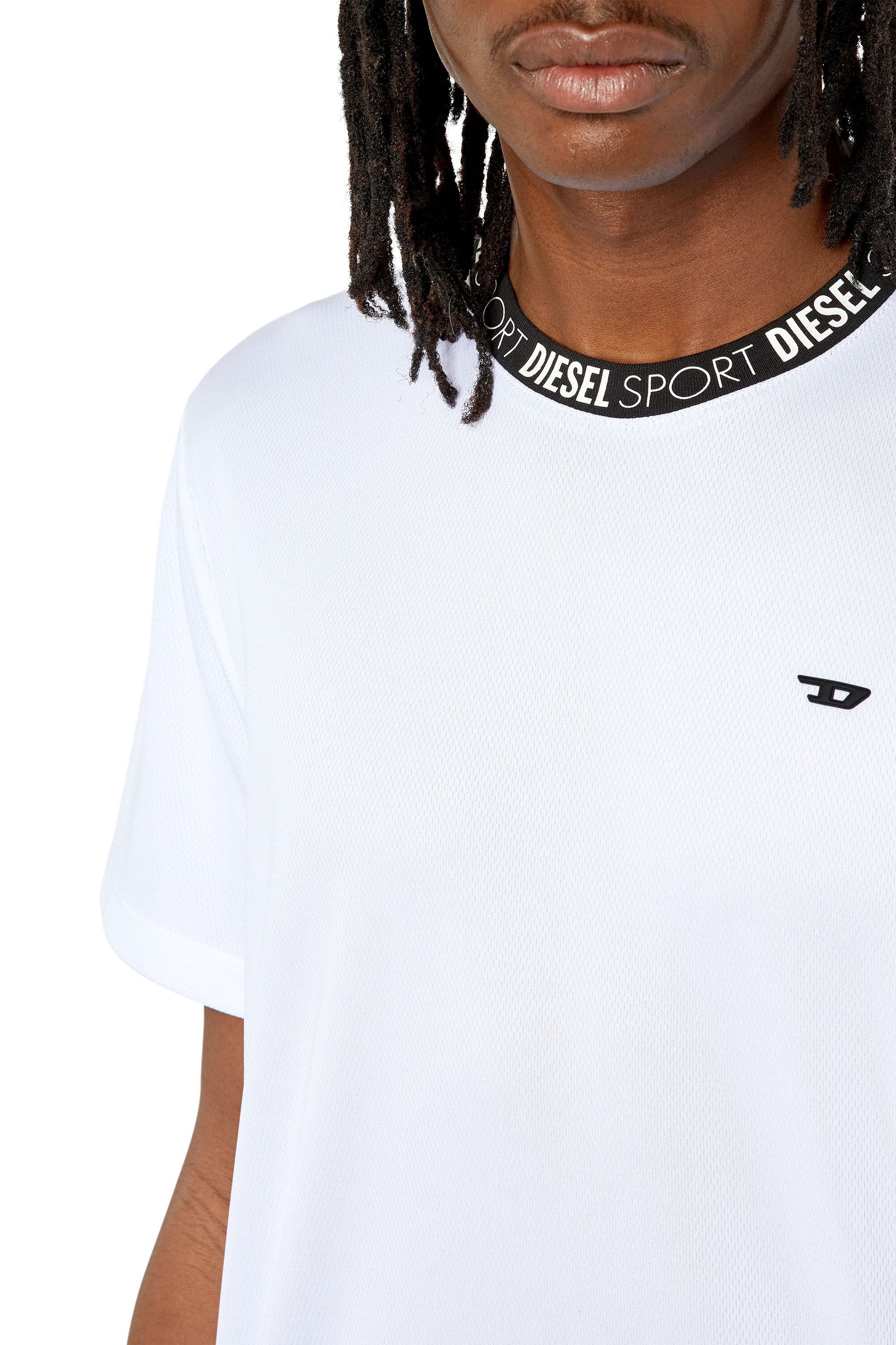 Diesel - AMTEE-ALIX-WT34, Male's トレーニング Tシャツ DIESEL SPORT in ホワイト - 4