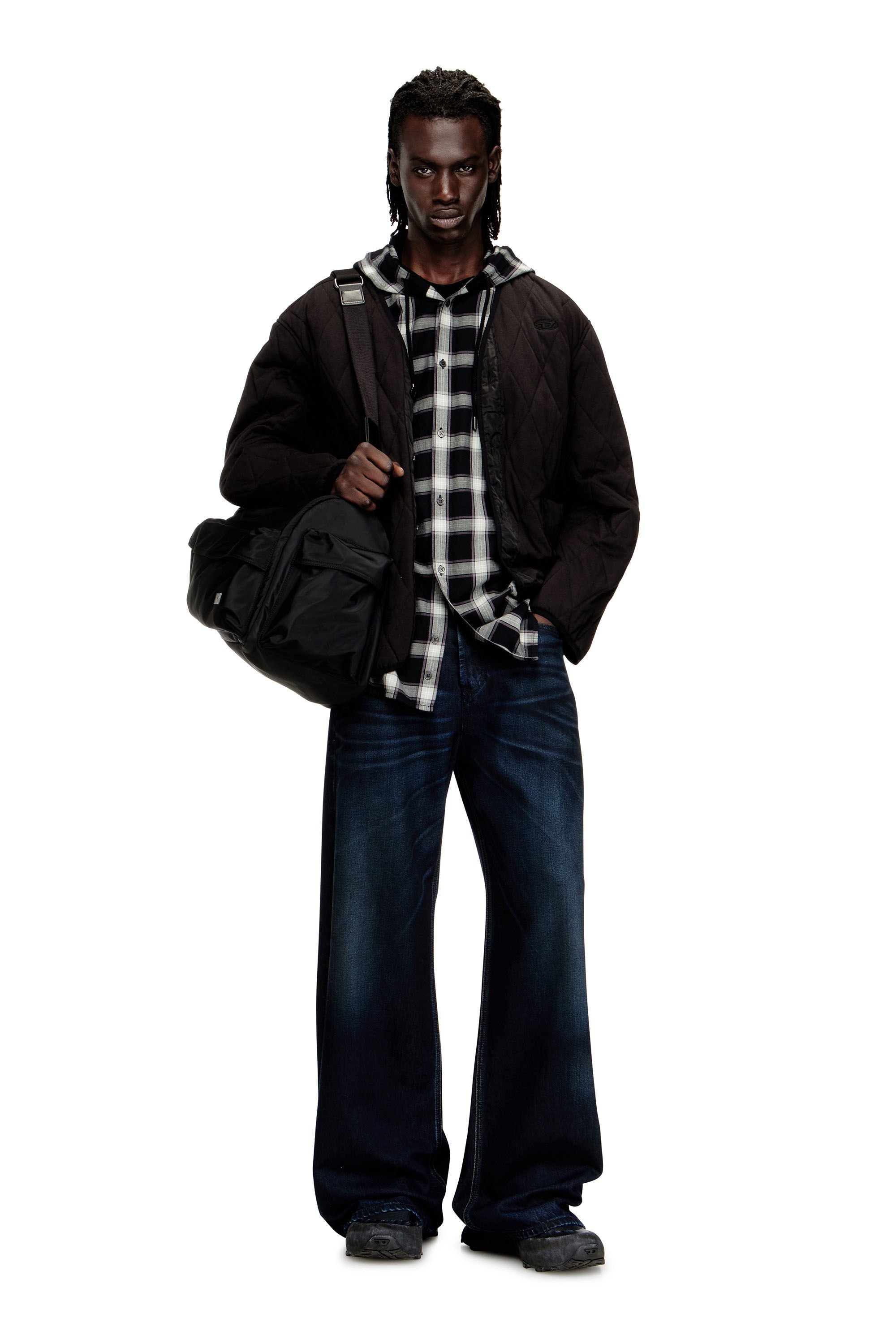 Diesel - S-BOYS, Male's キルティングジャケット in ブラウン - 1