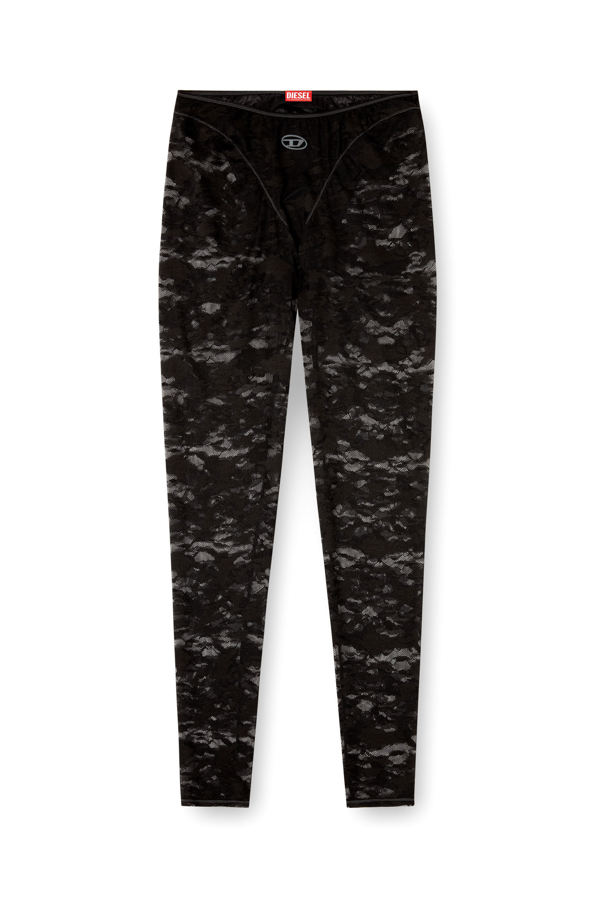 Diesel - CLAIRE-UTLT, Female's Camo lace leggings in ブラック - 2