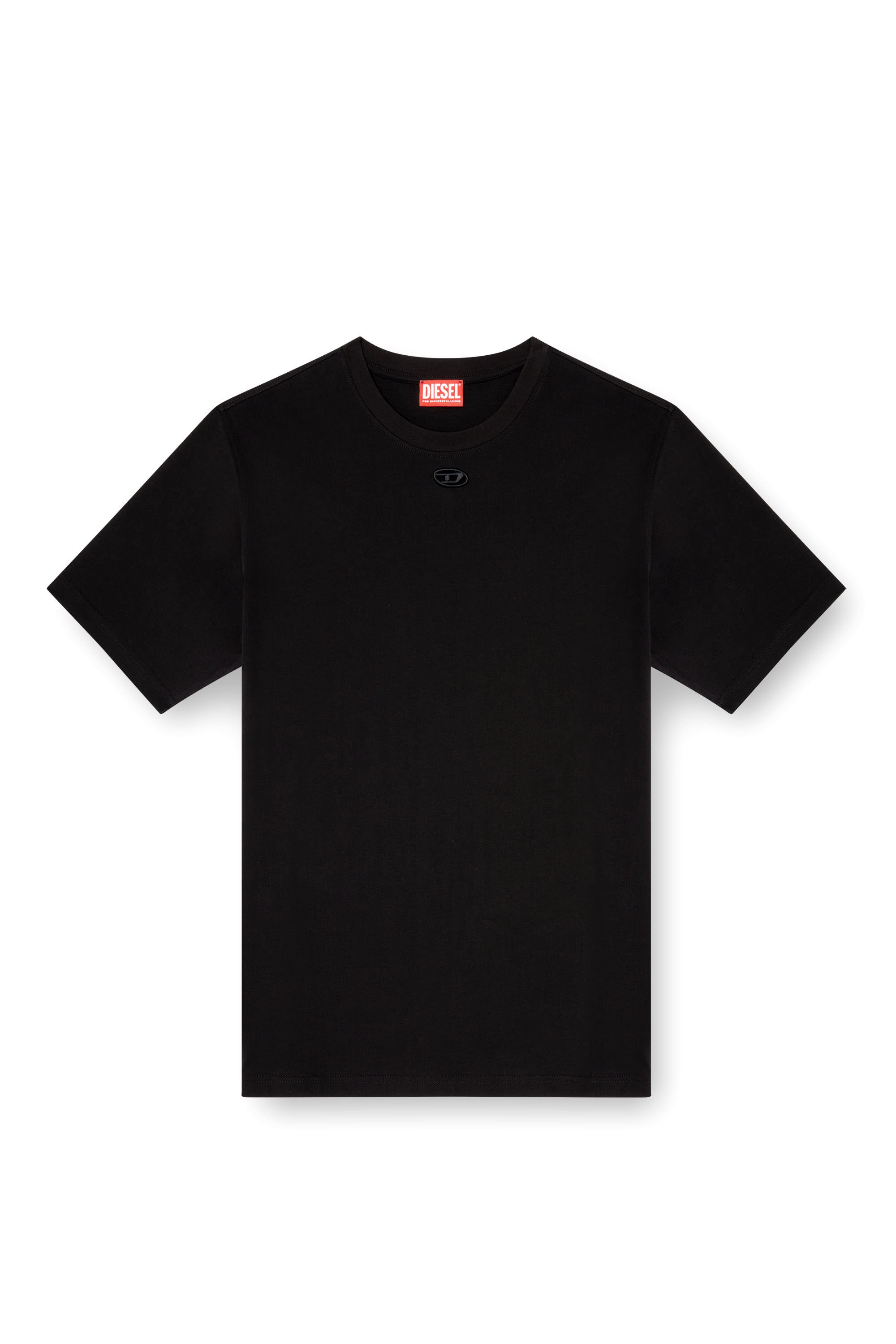 Diesel - T-ADJUST-MAREY, Male's T-shirt with cut-out Oval D in ブラック - 2