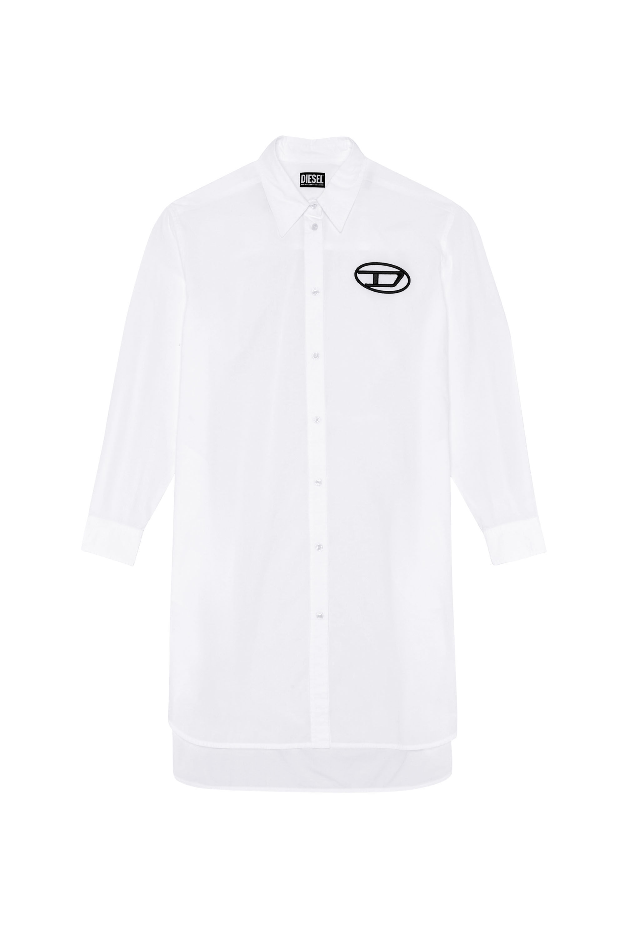 Diesel - D-LUNAR-A, Female's ワンピース シャツドレス in ホワイト - 1