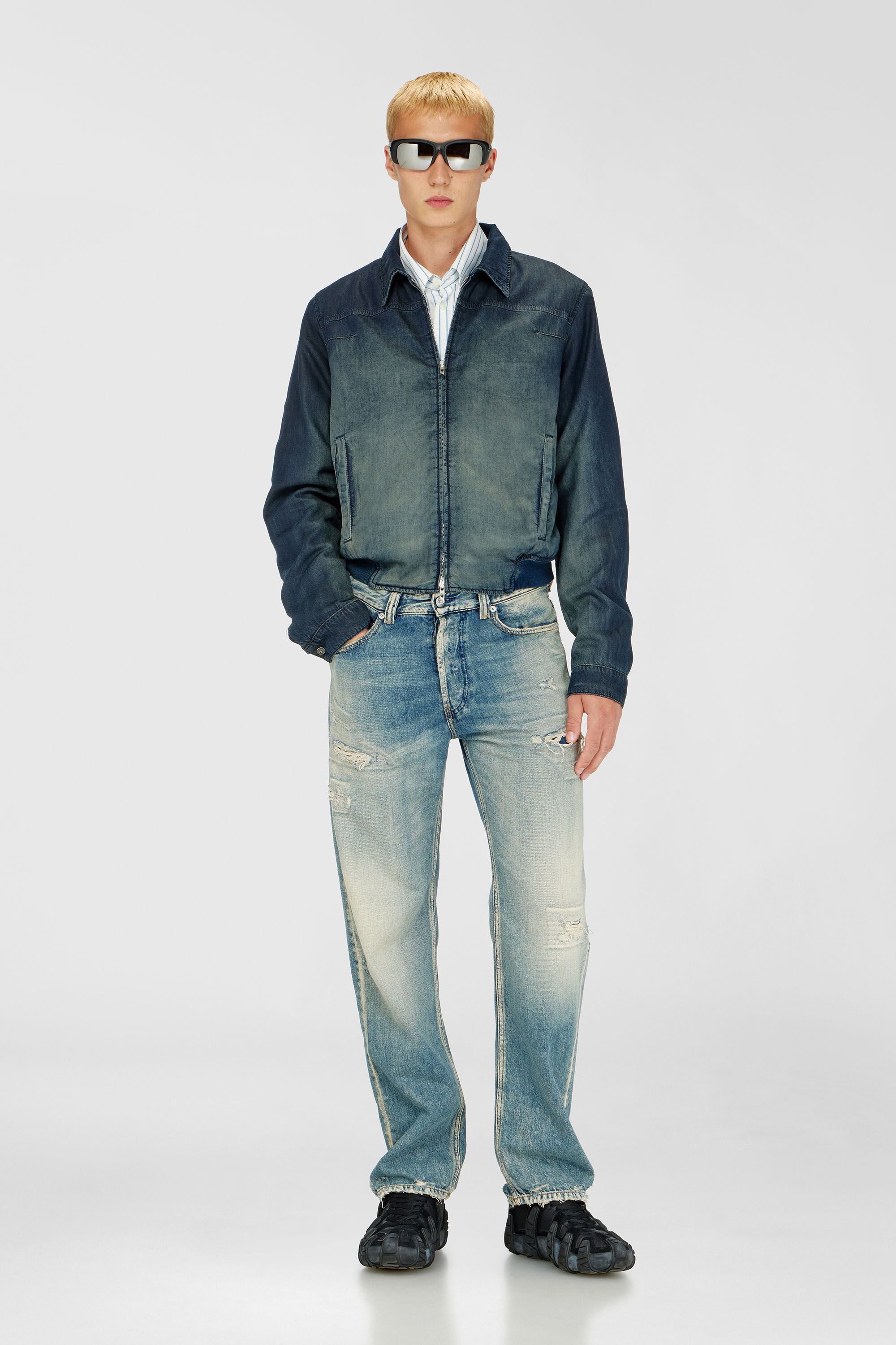 Diesel - D-NOREKO-S, Male's デニムジャケット in ダークブルー - 1