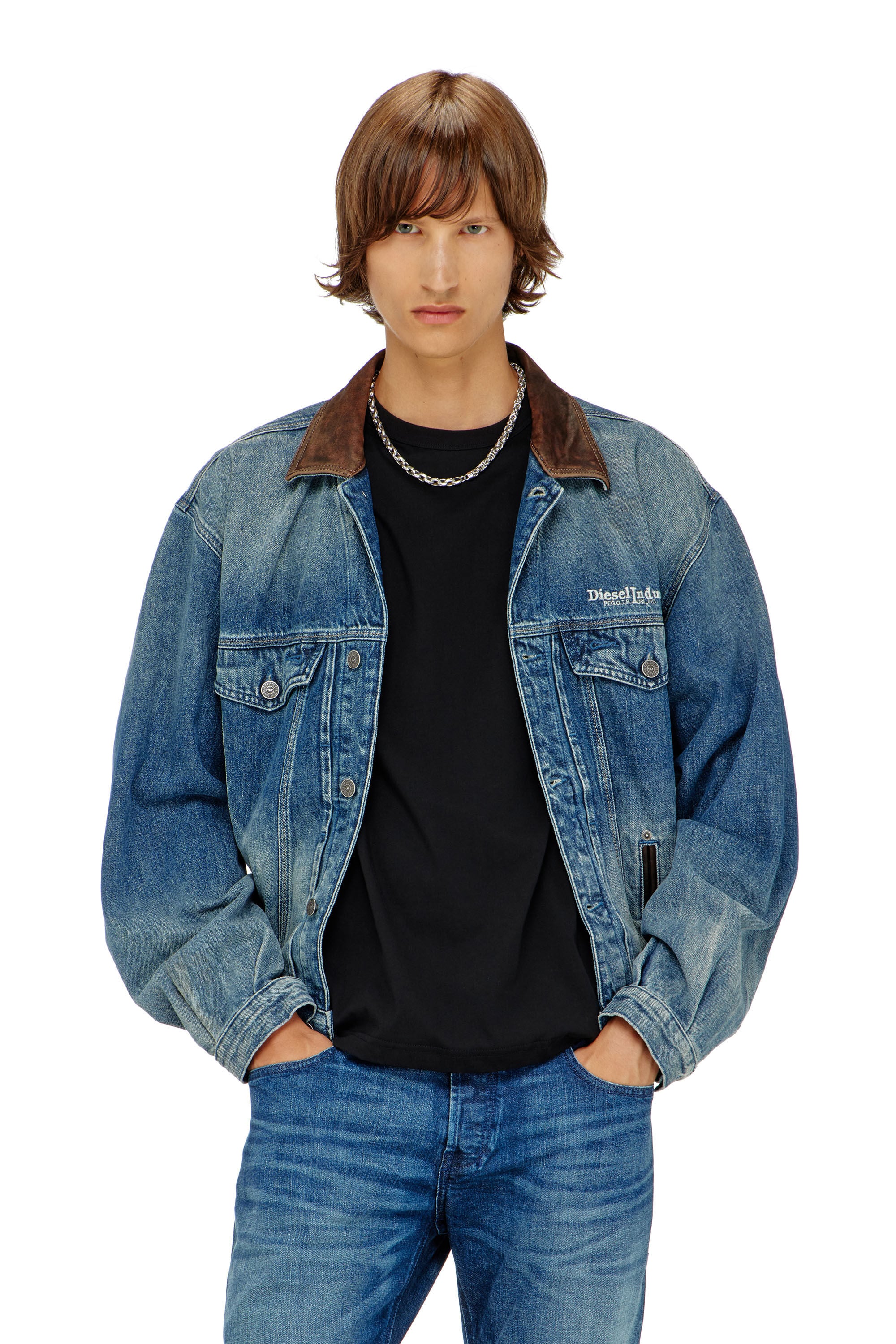 Diesel - D-DENVER-S1, Unisex's デニムジャケット in ブルー - 3