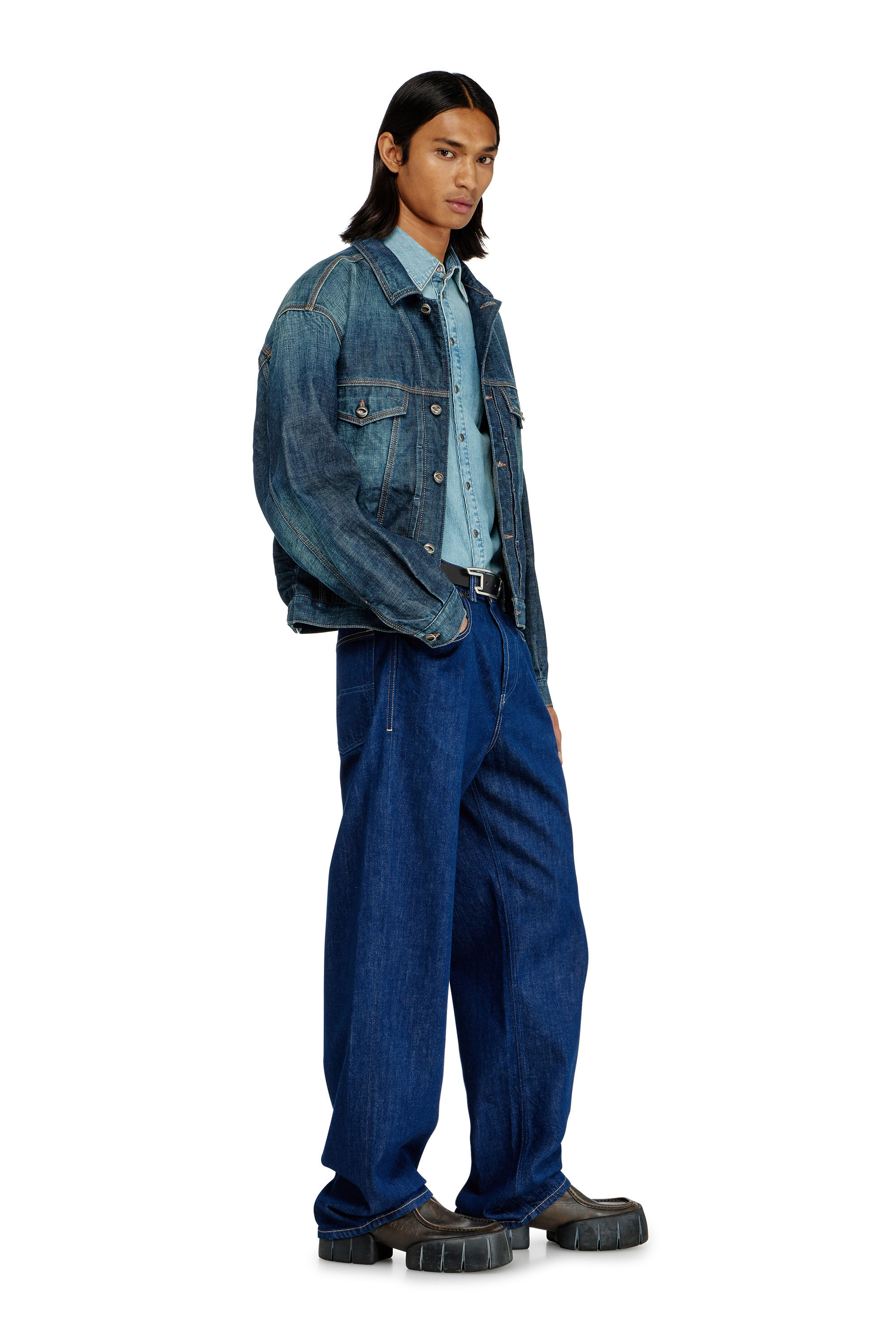 Relaxed Jeans ローウエスト 2001 D-Macro | ダークブルー | メンズ